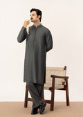 Jahan - Green Raw Silk Embroidered Kurta Trouser