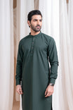 Bottle Green Luxury Blended Kurta Shalwar - Men