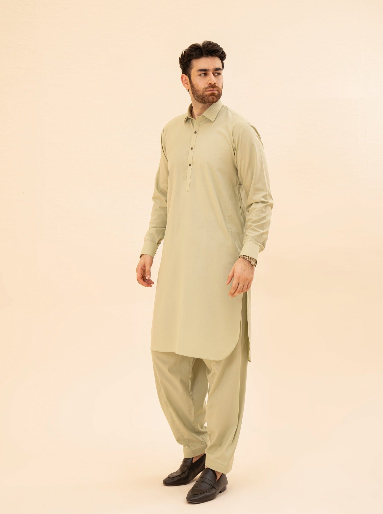 Mint French Collar Kameez Shalwar - Men