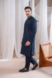 Navy Blue Unstitched Suit - Blended - Men