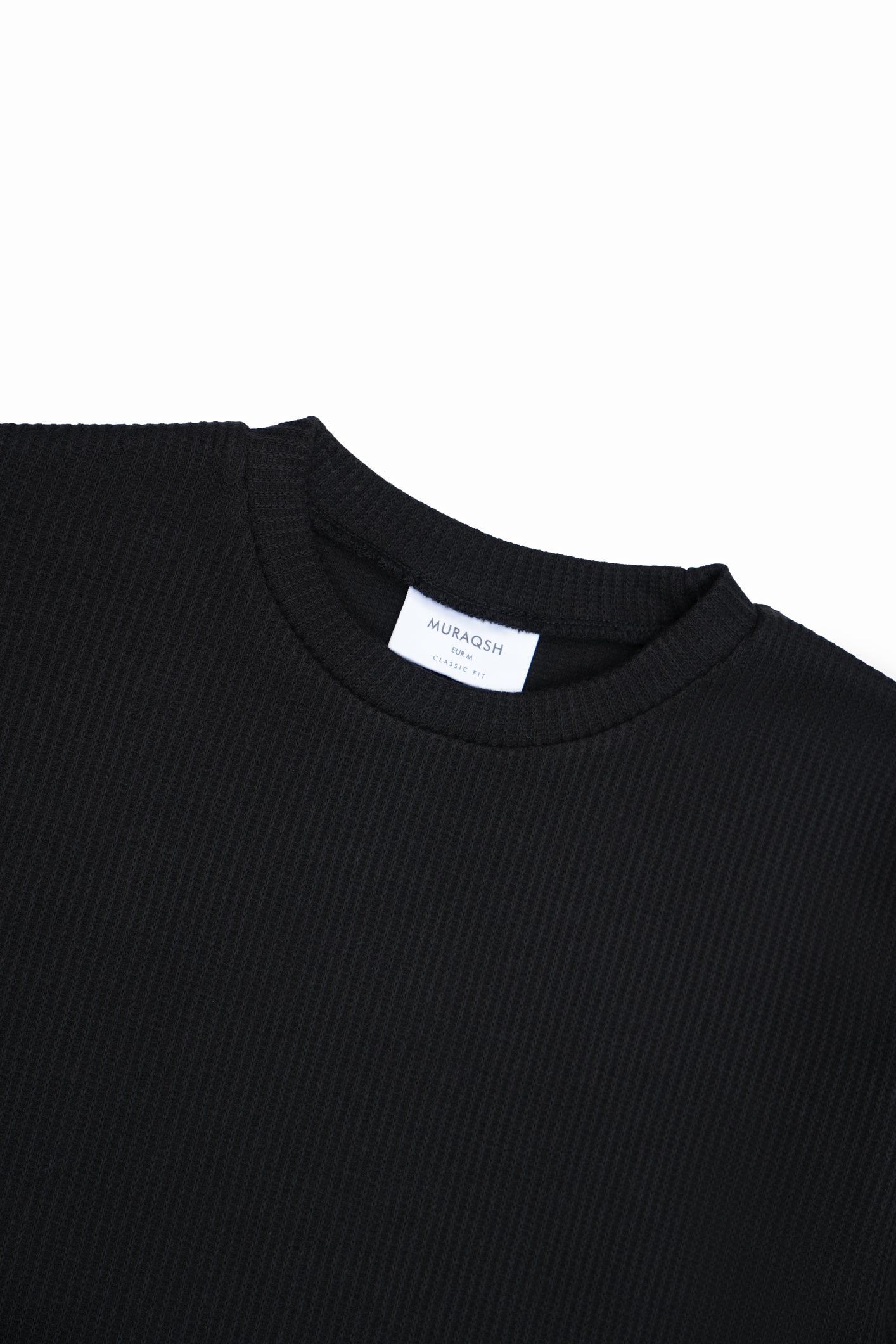 Black Drop Needle Sweat Shirt - Men