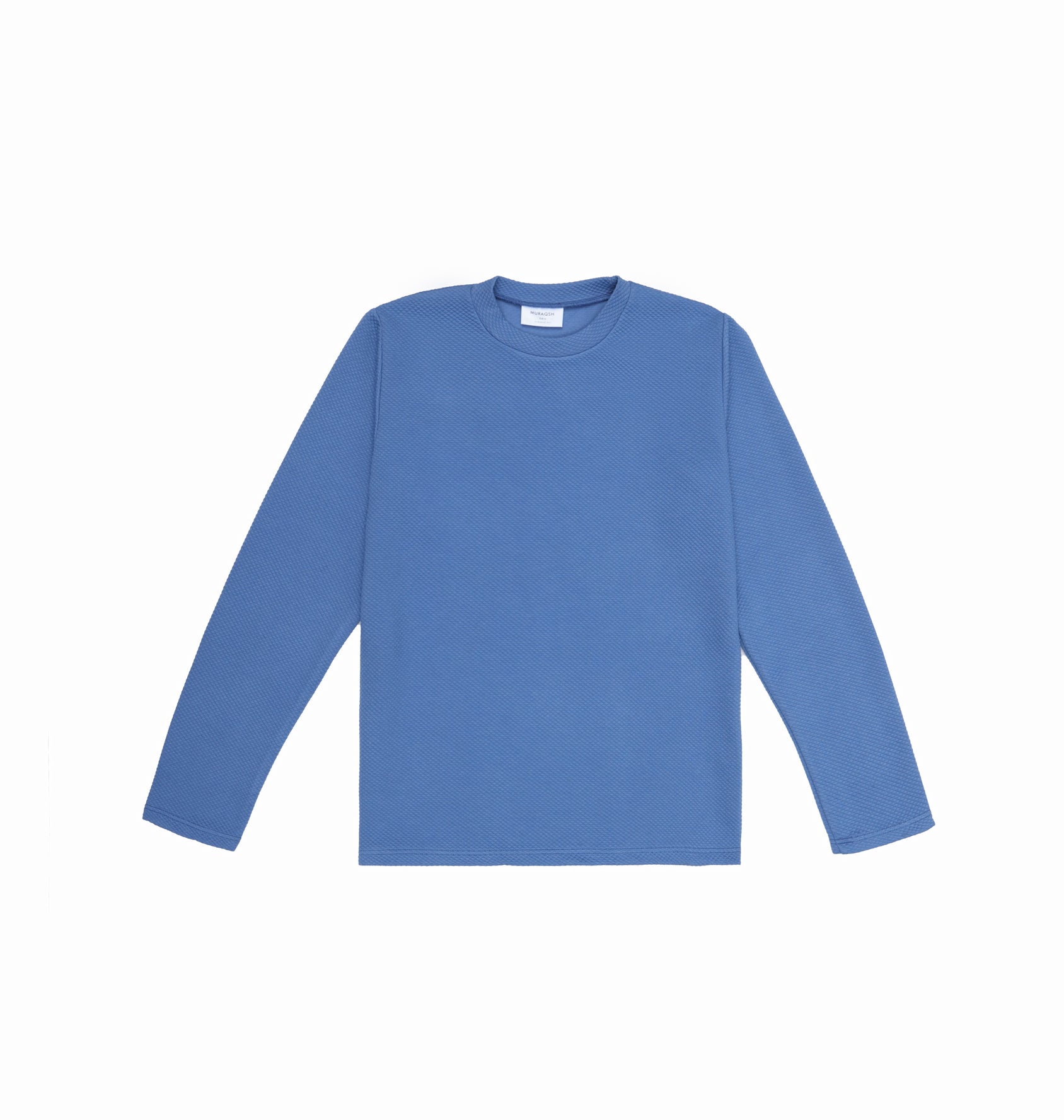 Waffle Sky Blue Sweat Shirt - Men