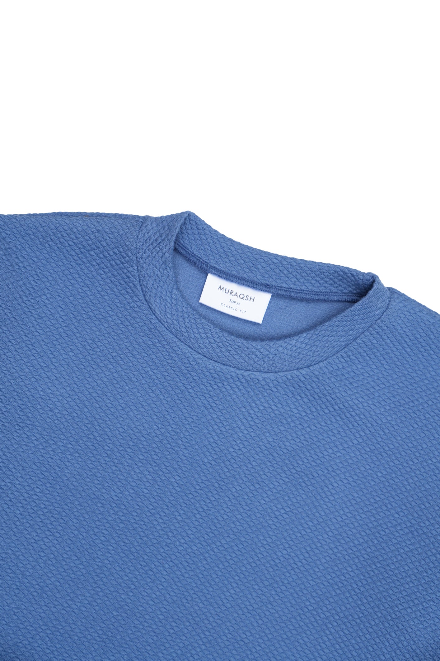 Waffle Sky Blue Sweat Shirt - Men