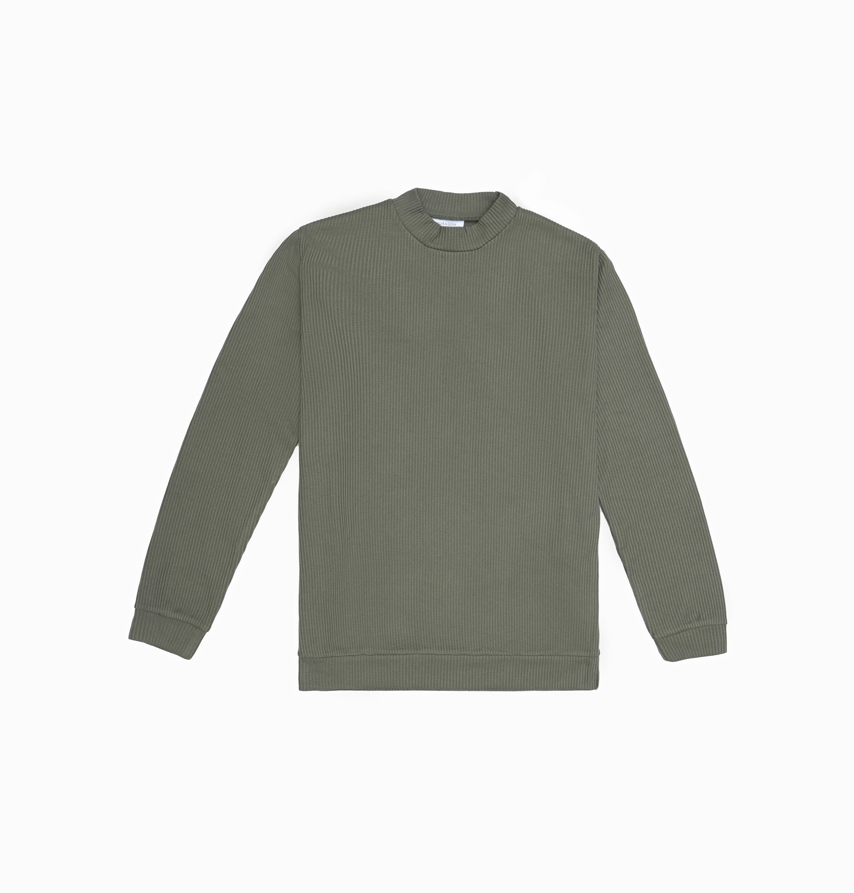 Olive Drop Needle Mock Neck - Men