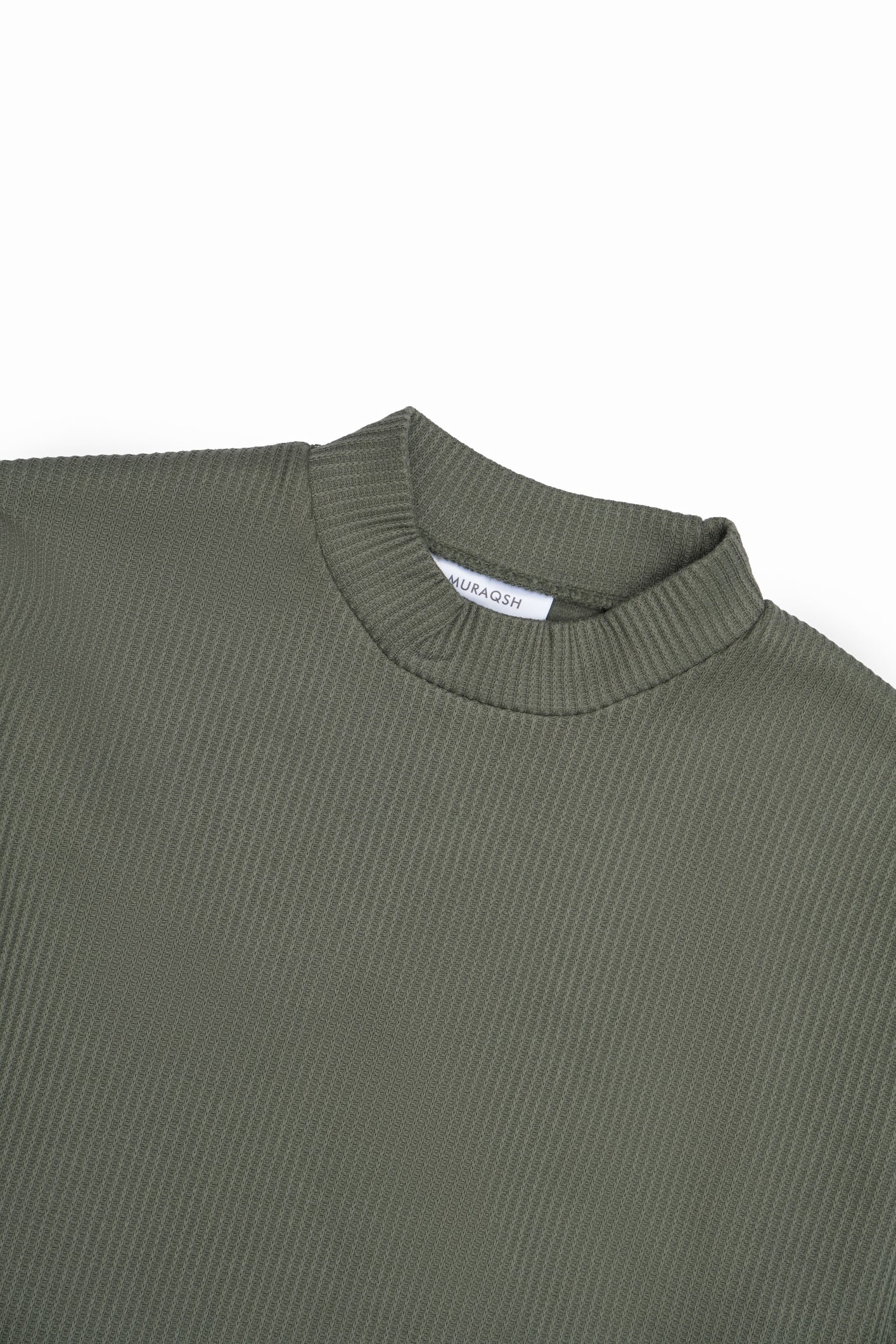 Olive Drop Needle Mock Neck - Men