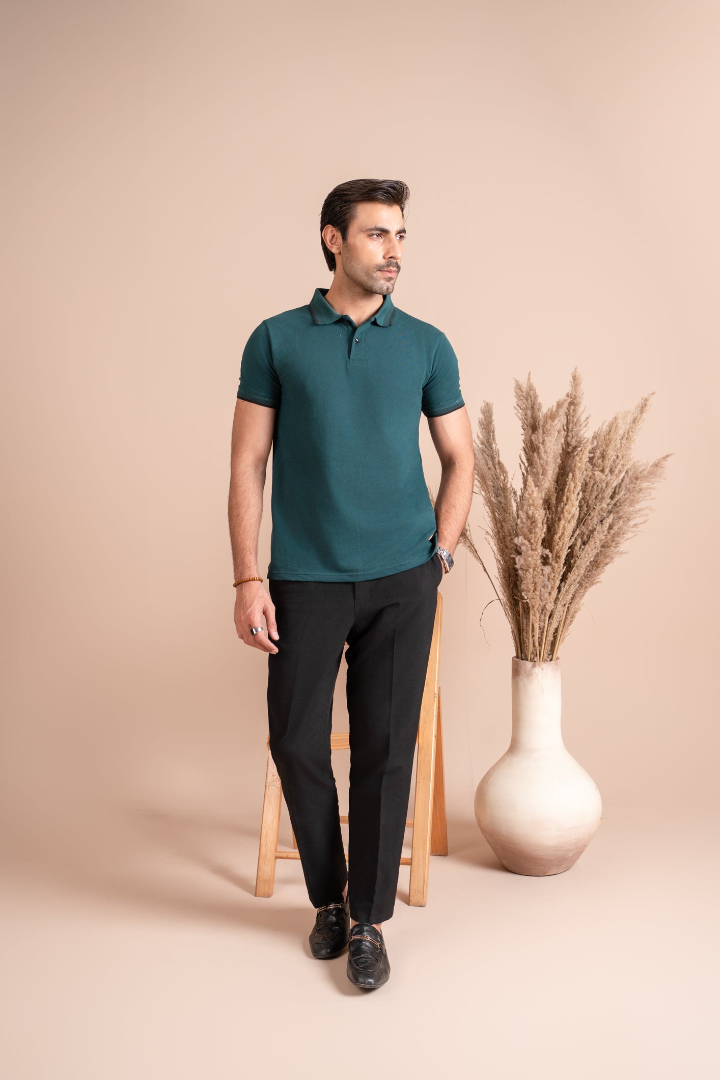 Pine Green Basic Polo