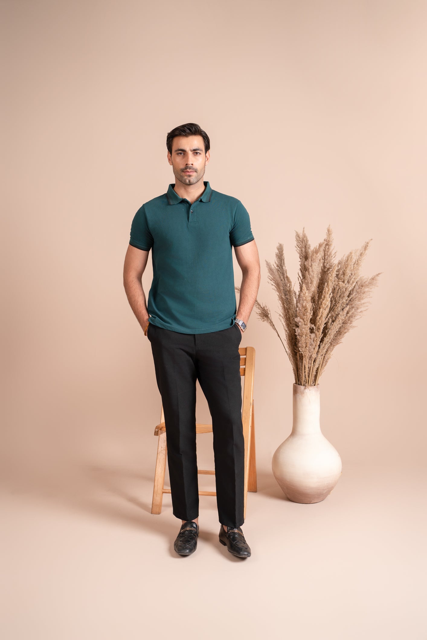 Pine Green Basic Polo