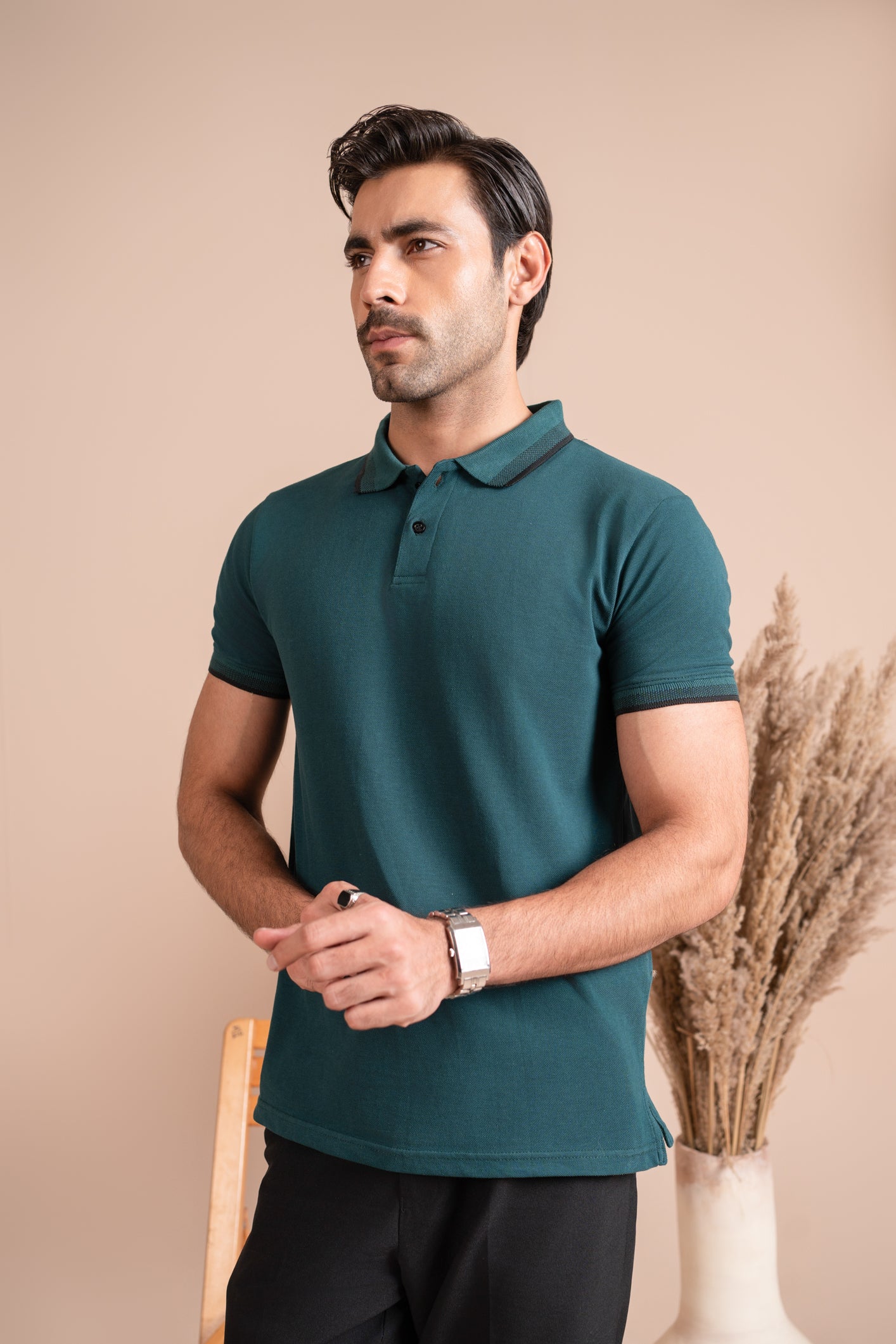 Pine Green Basic Polo