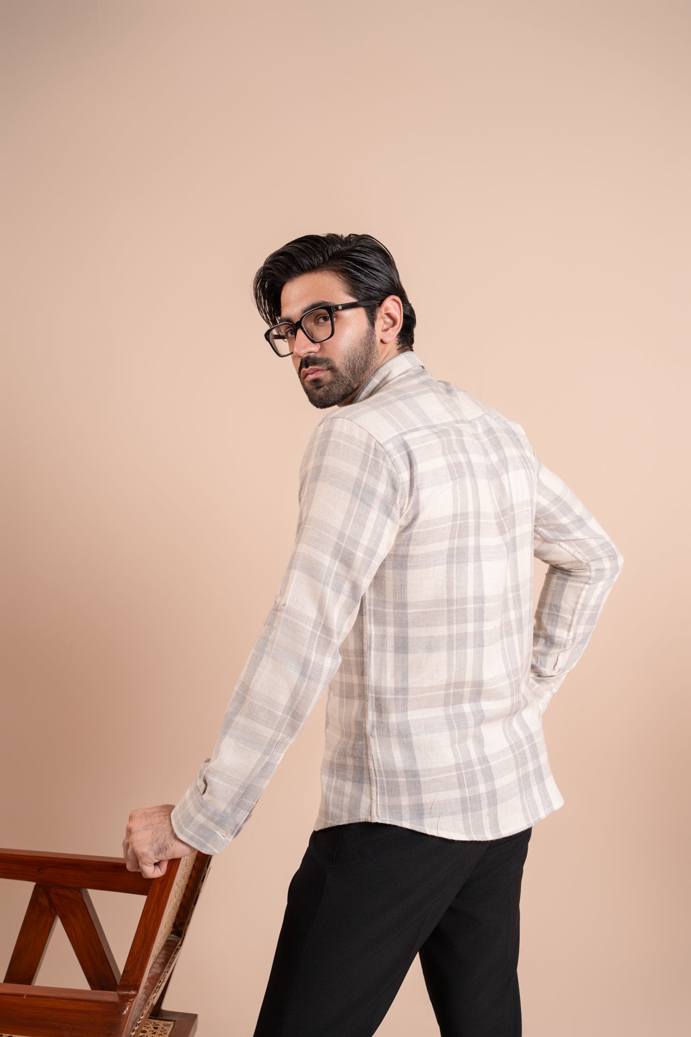 Off White Flannel Casual Shirt - Men