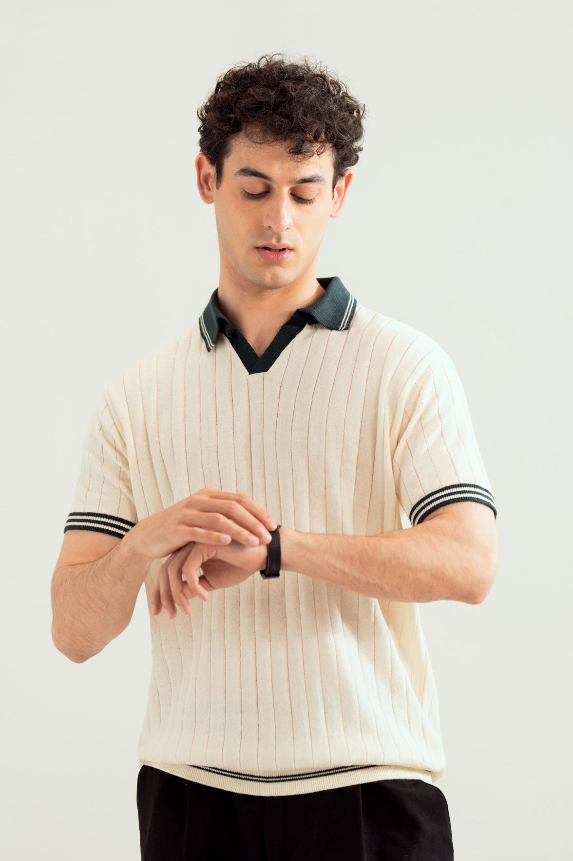 White Heritage  Knitted Polo - Men - Men