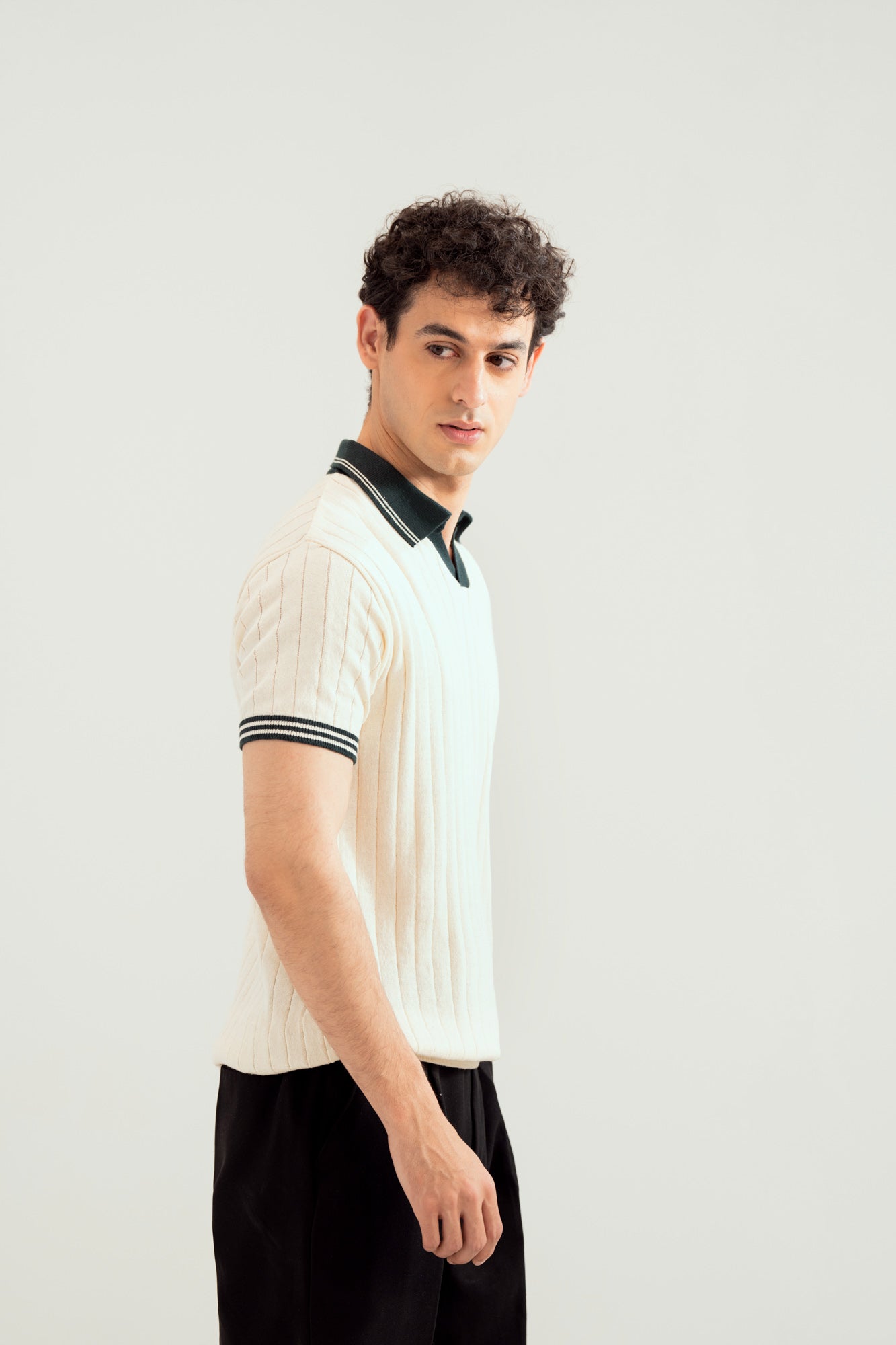 White Heritage  Knitted Polo - Men - Men