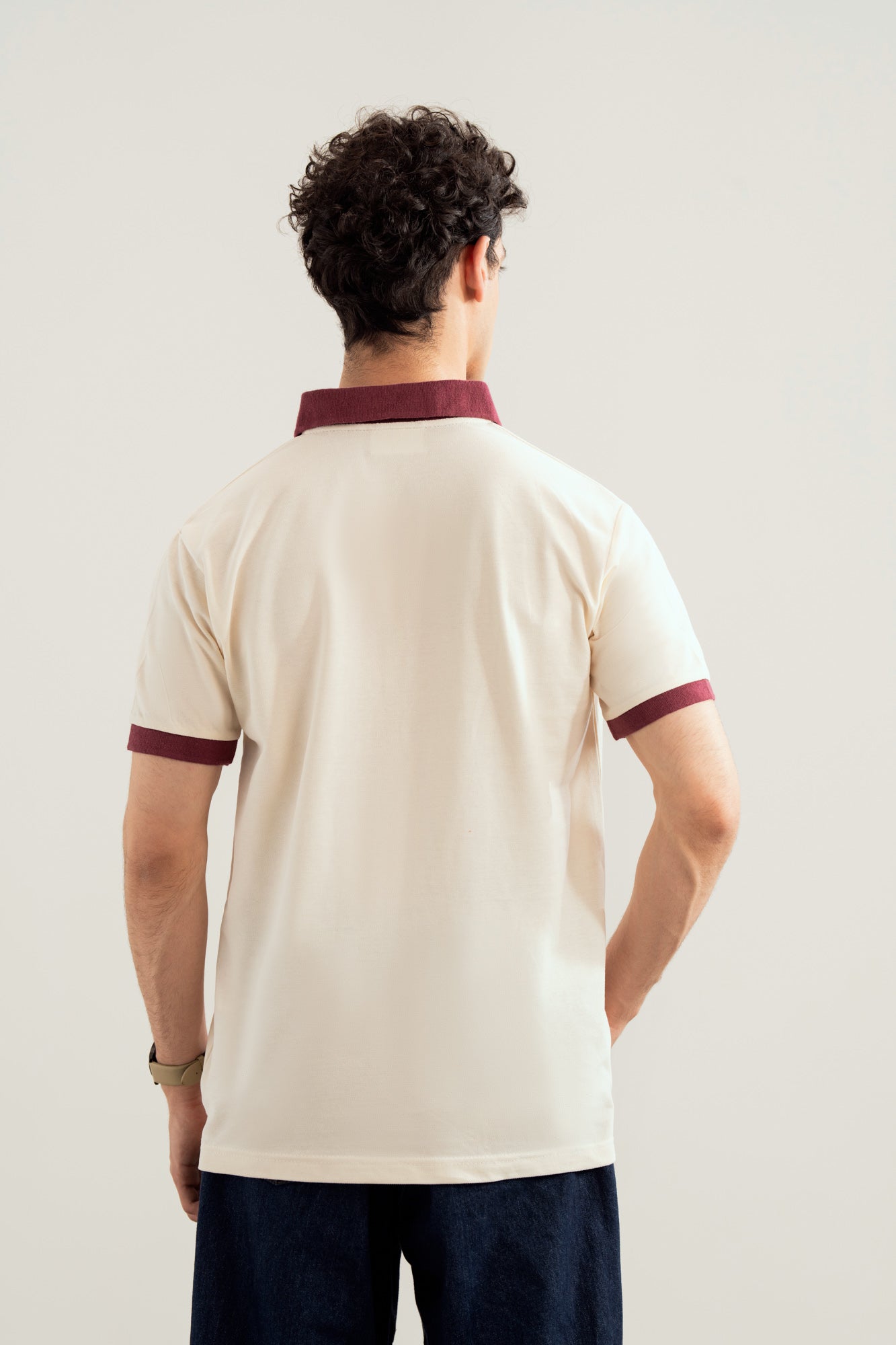 Off White Johhny Resort Polo - Maroon Collar - Men - Men
