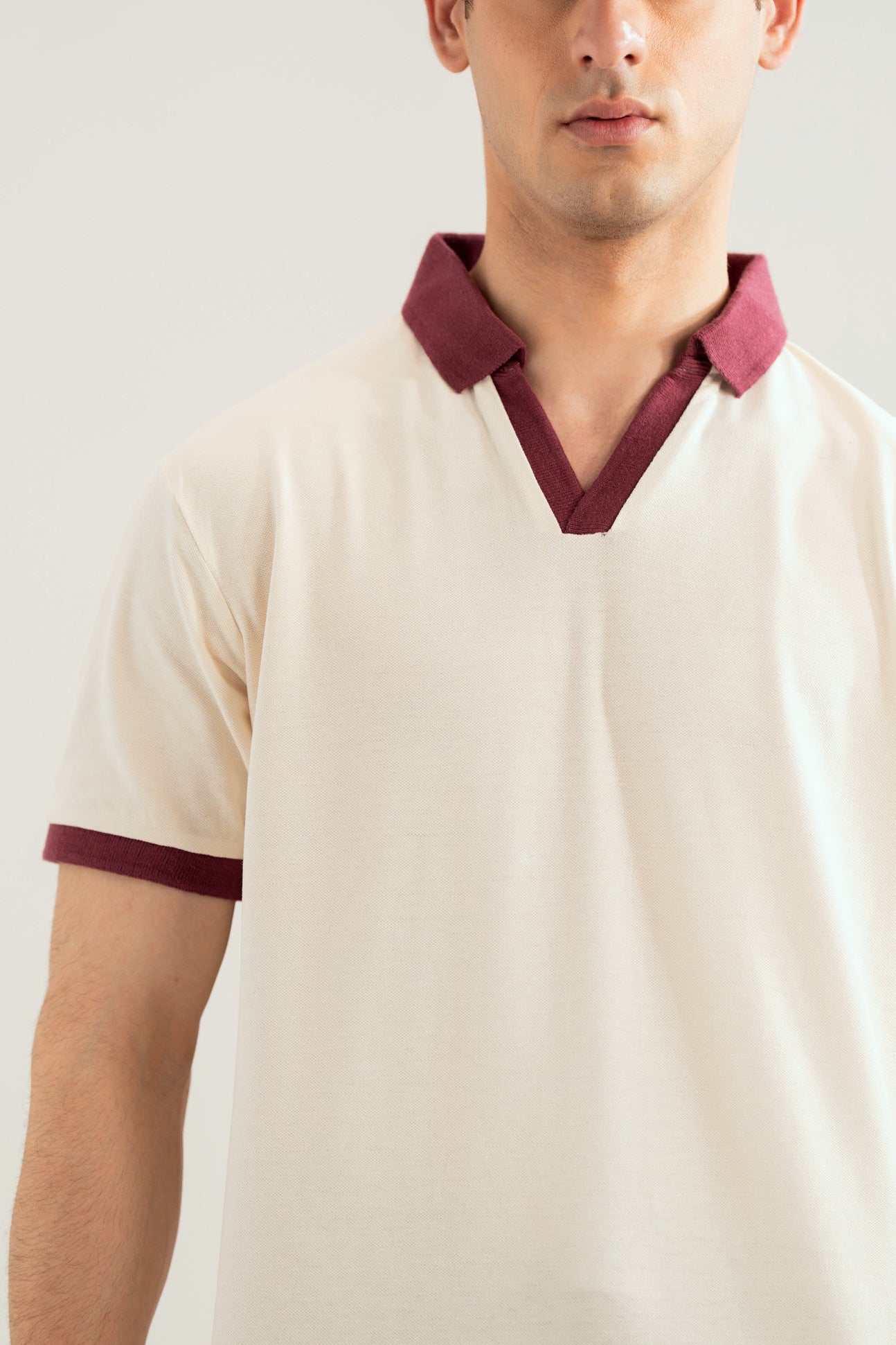 Off White Johhny Resort Polo - Maroon Collar - Men - Men