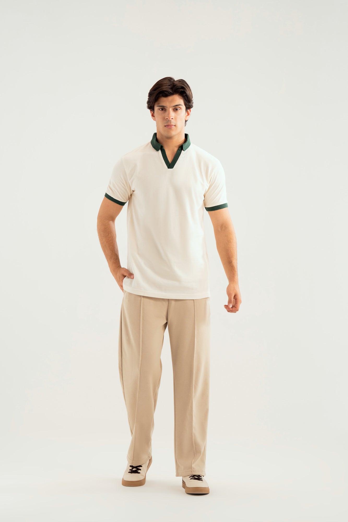 Off White Johhny Resort Polo - Green Collar - Men - Men