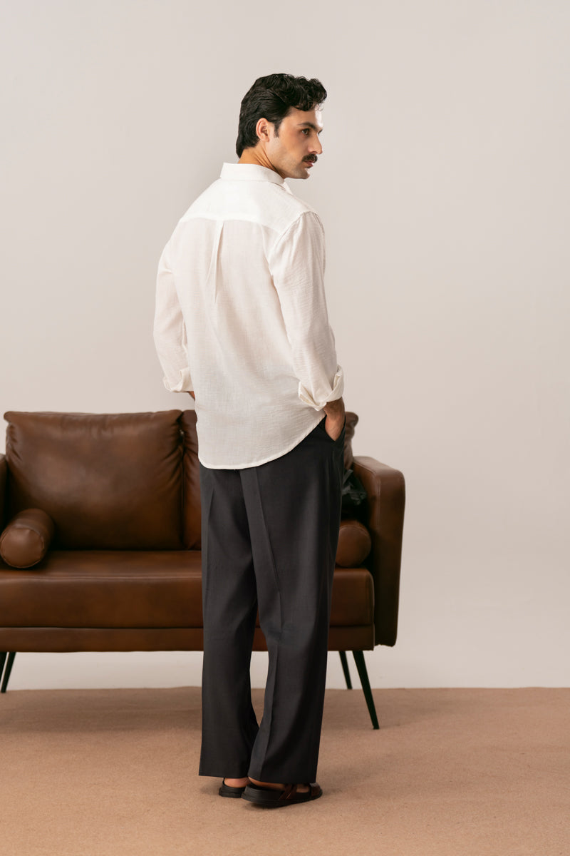 Alba White Casual Shirt - Men