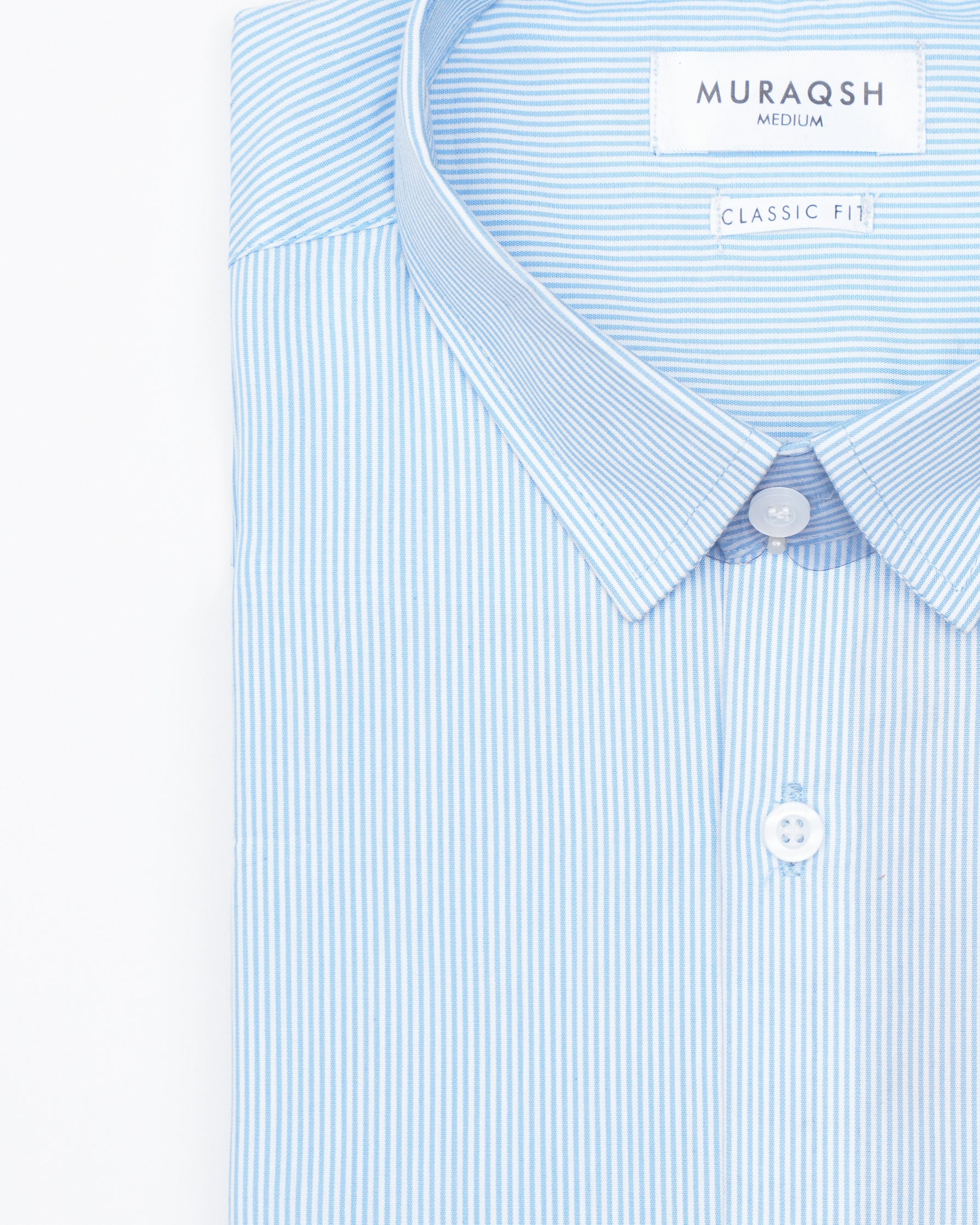 Sky Blue Striped Formal Shirt - Men