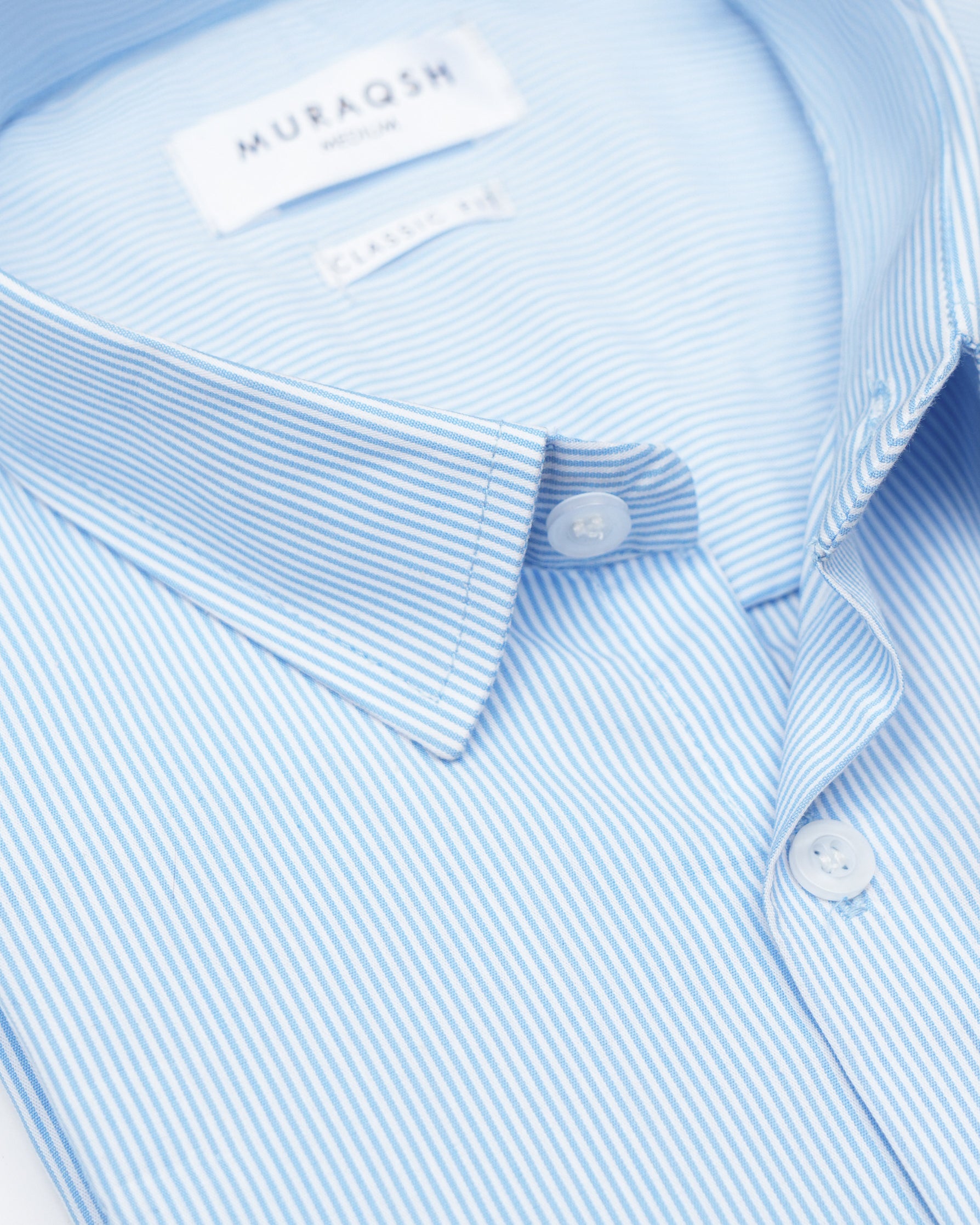 Sky Blue Striped Formal Shirt - Men