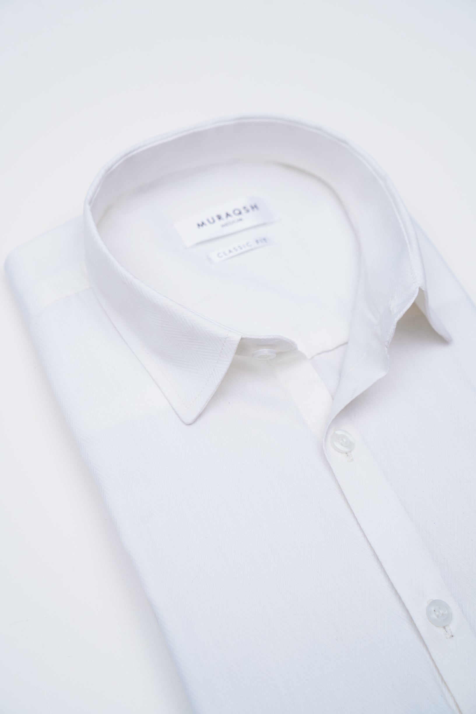 Off White Textured Formal Shirt - Men