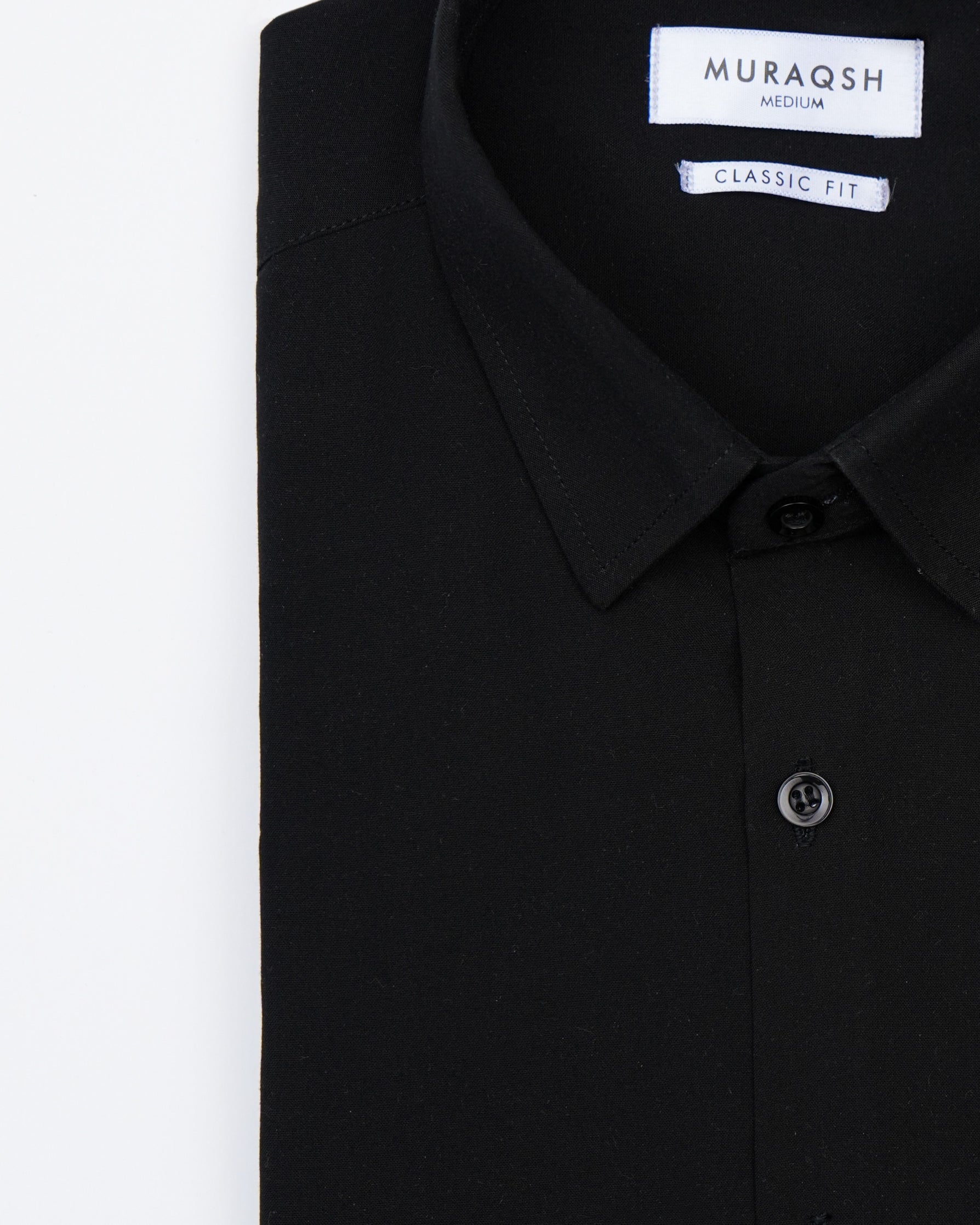 Black Plain Formal Shirt - Men