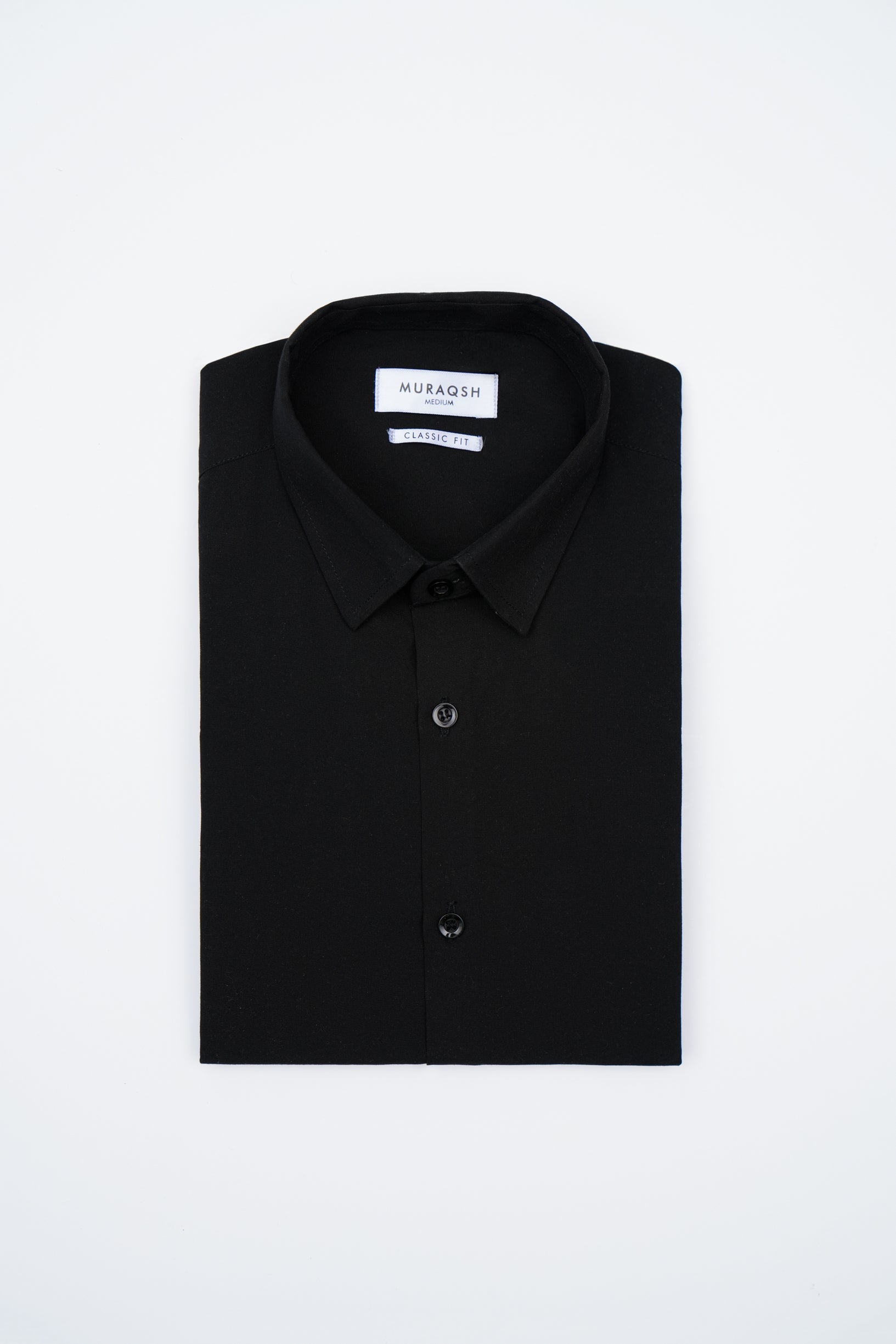 Black Plain Formal Shirt - Men