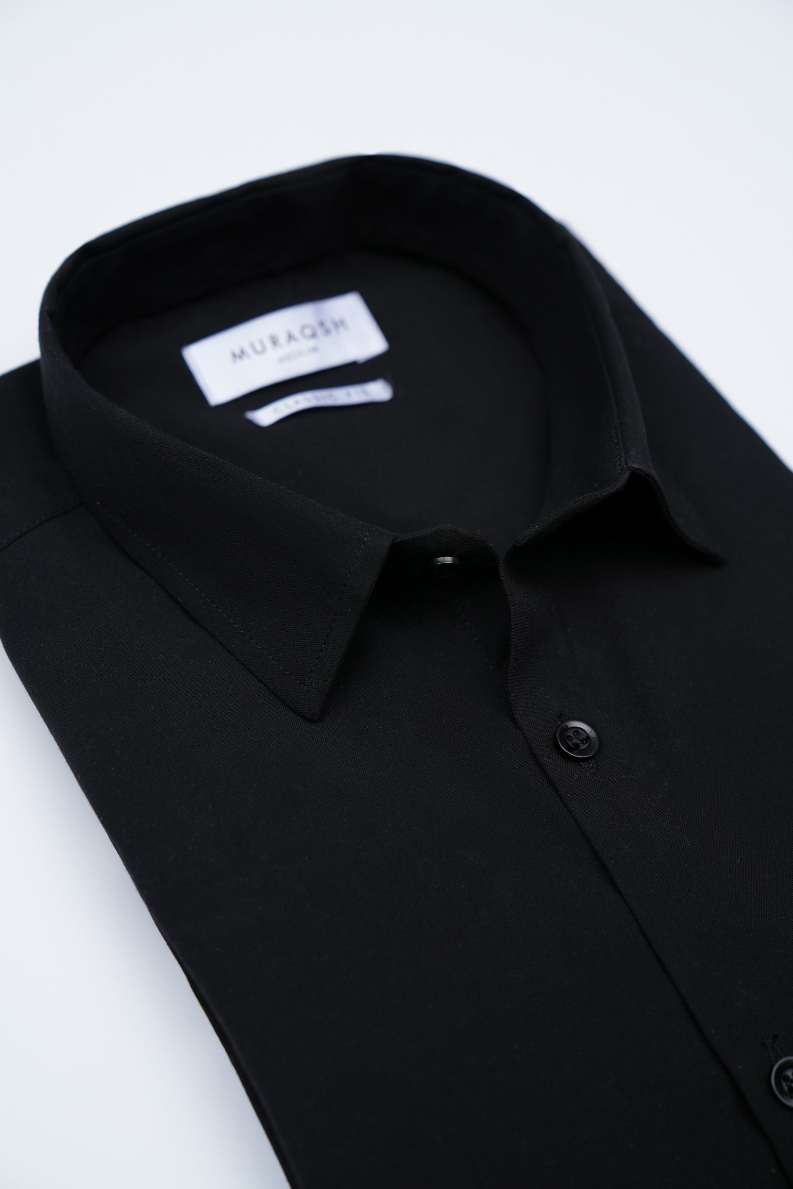 Black Plain Formal Shirt - Men