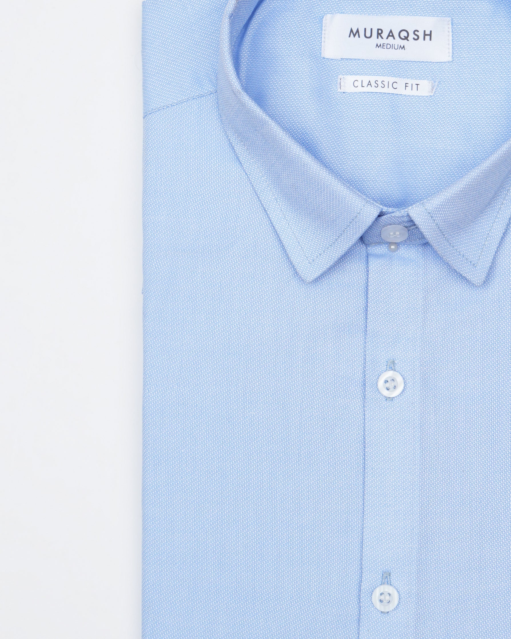 Blue Textured Formal Shirt - Men