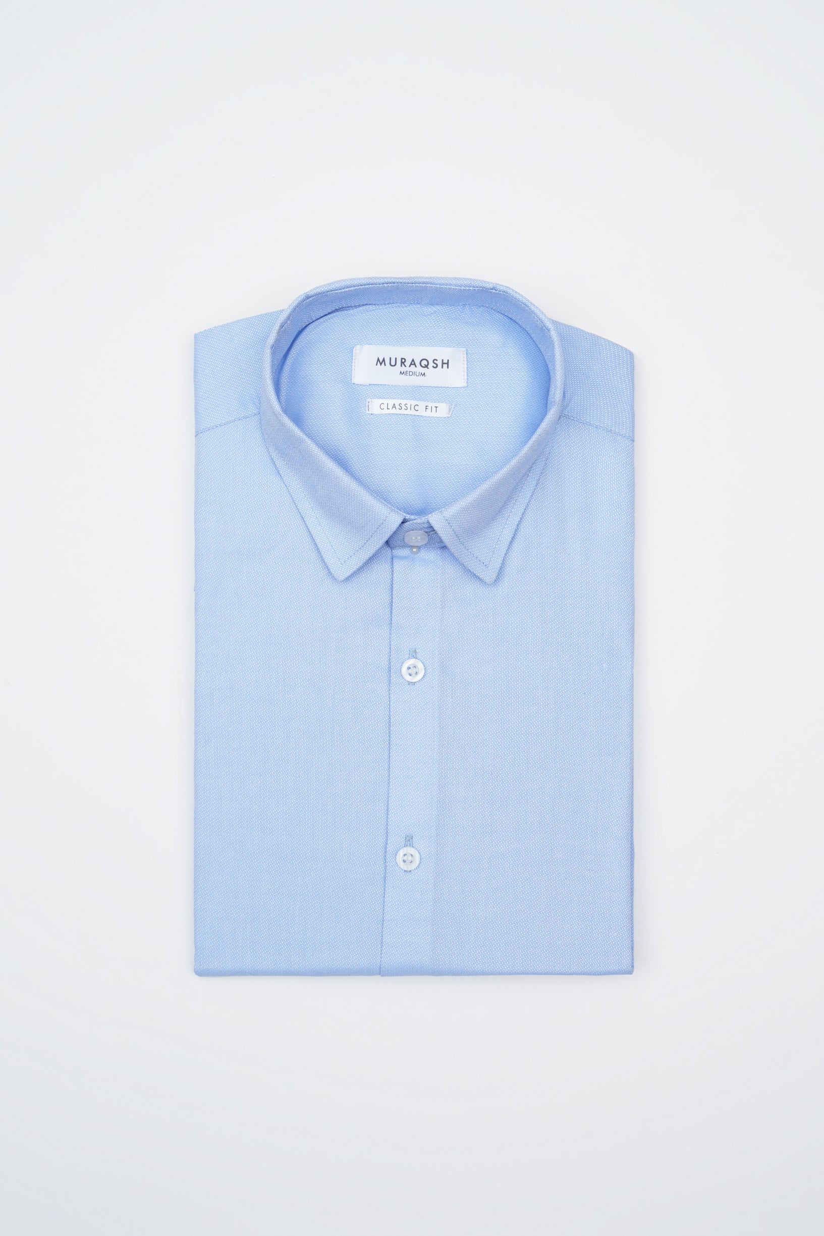 Blue Textured Formal Shirt - Men