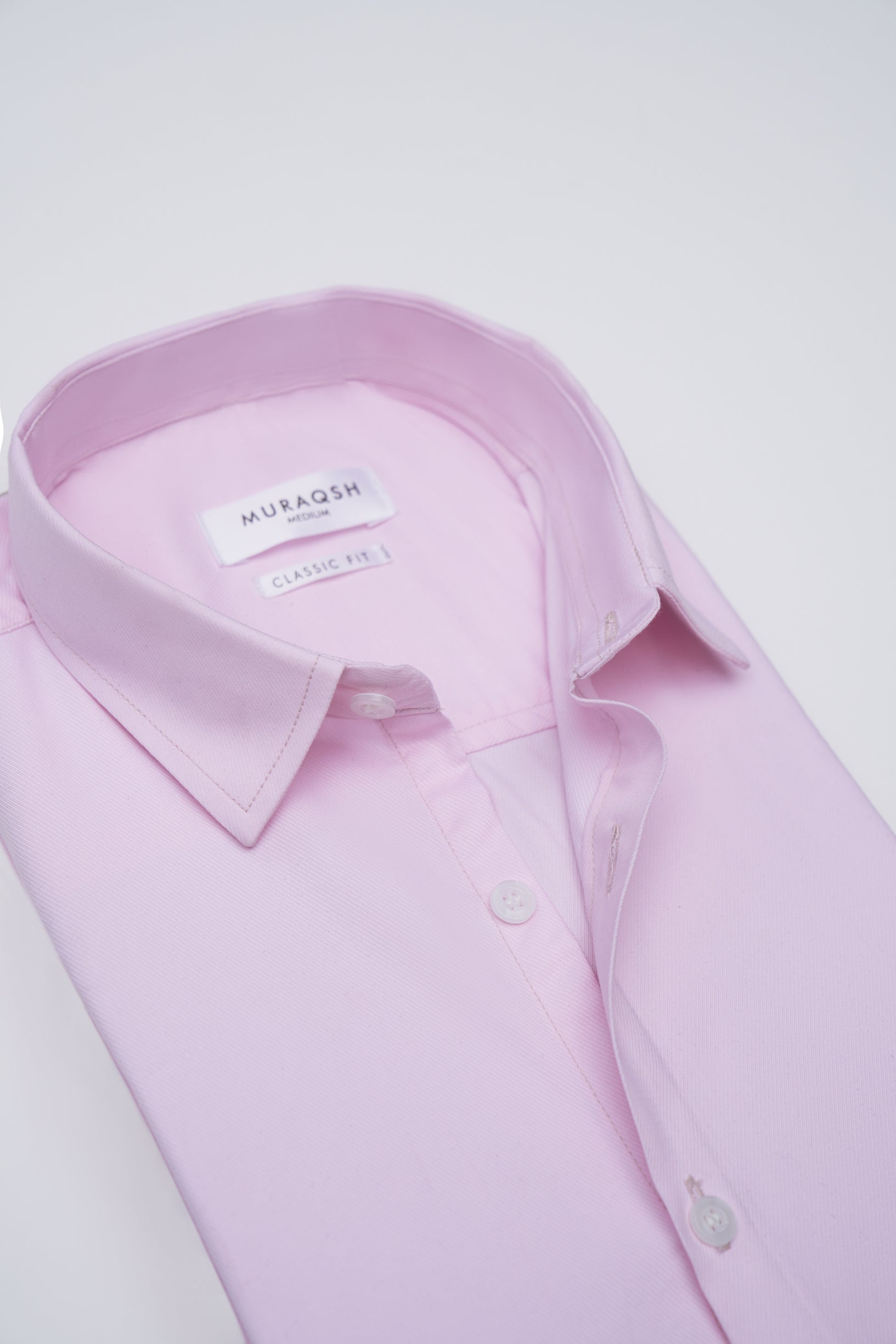 Tea Pink Textured Formal Shirt - Men