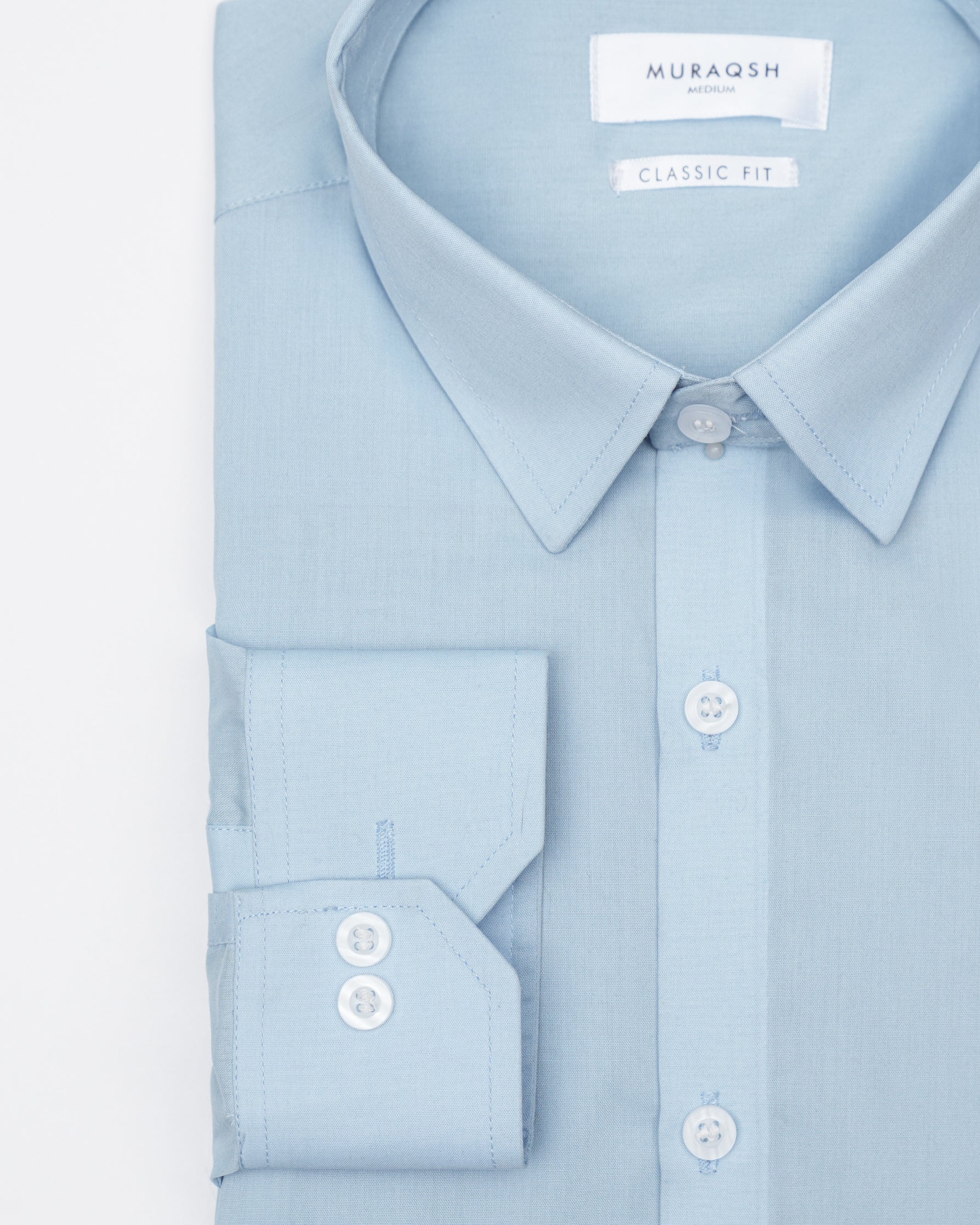 Sapphire Blue Plain Formal Shirt - Men