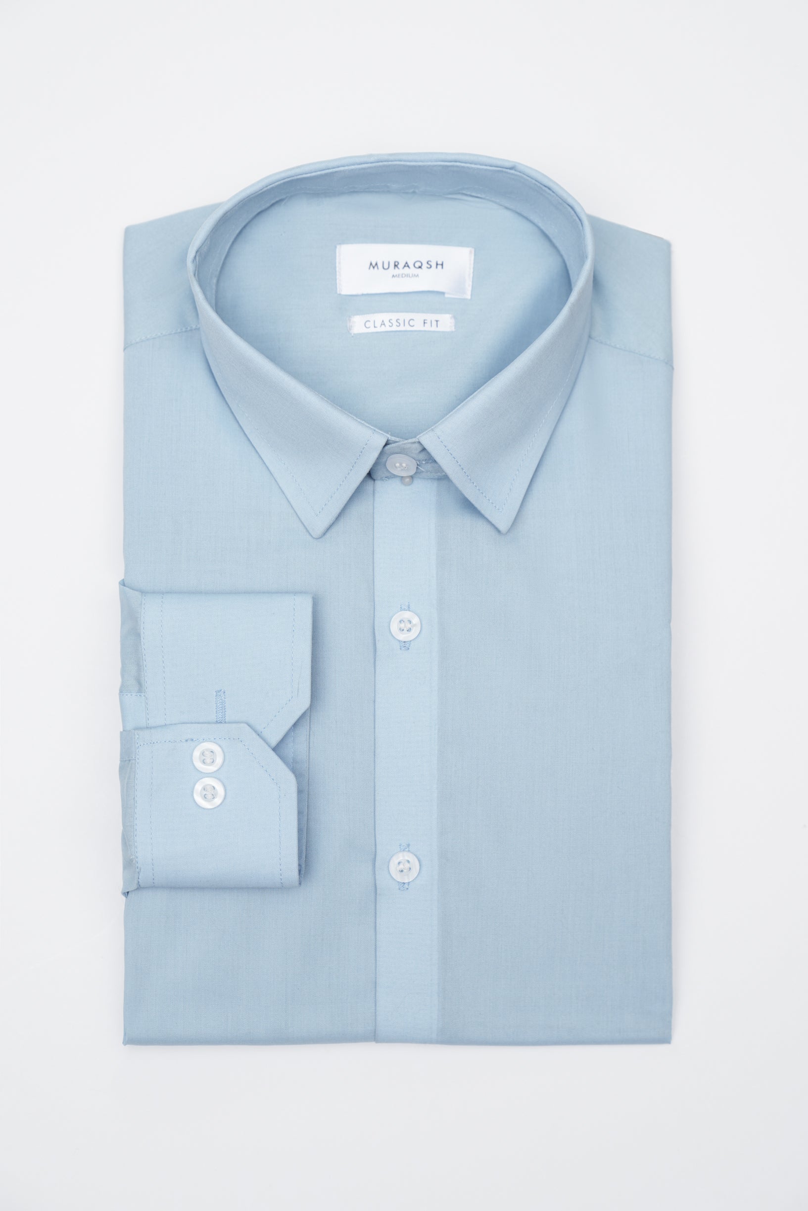 Sapphire Blue Plain Formal Shirt - Men