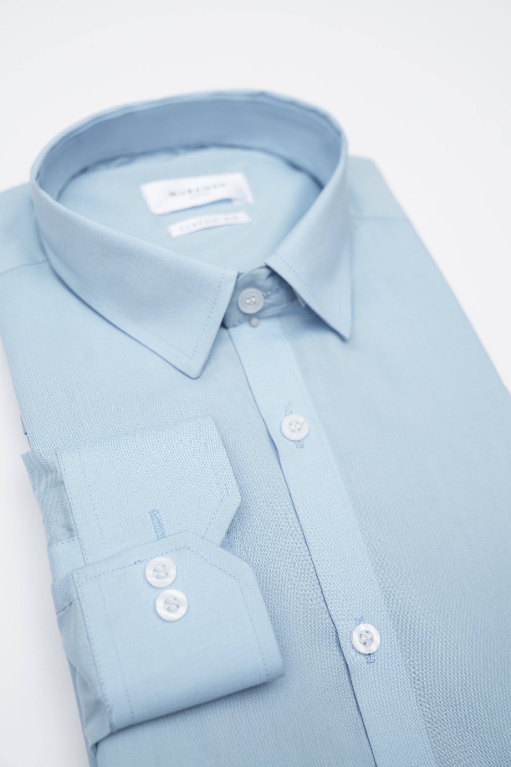 Sapphire Blue Plain Formal Shirt - Men