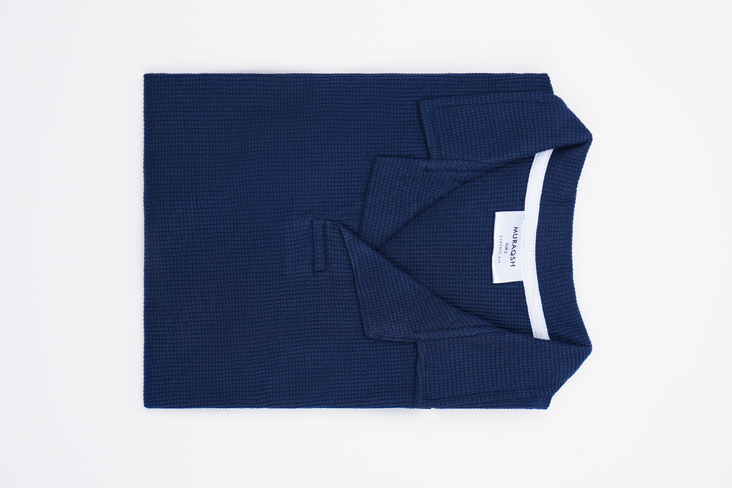 Waffle Navy Blue Revere Polo