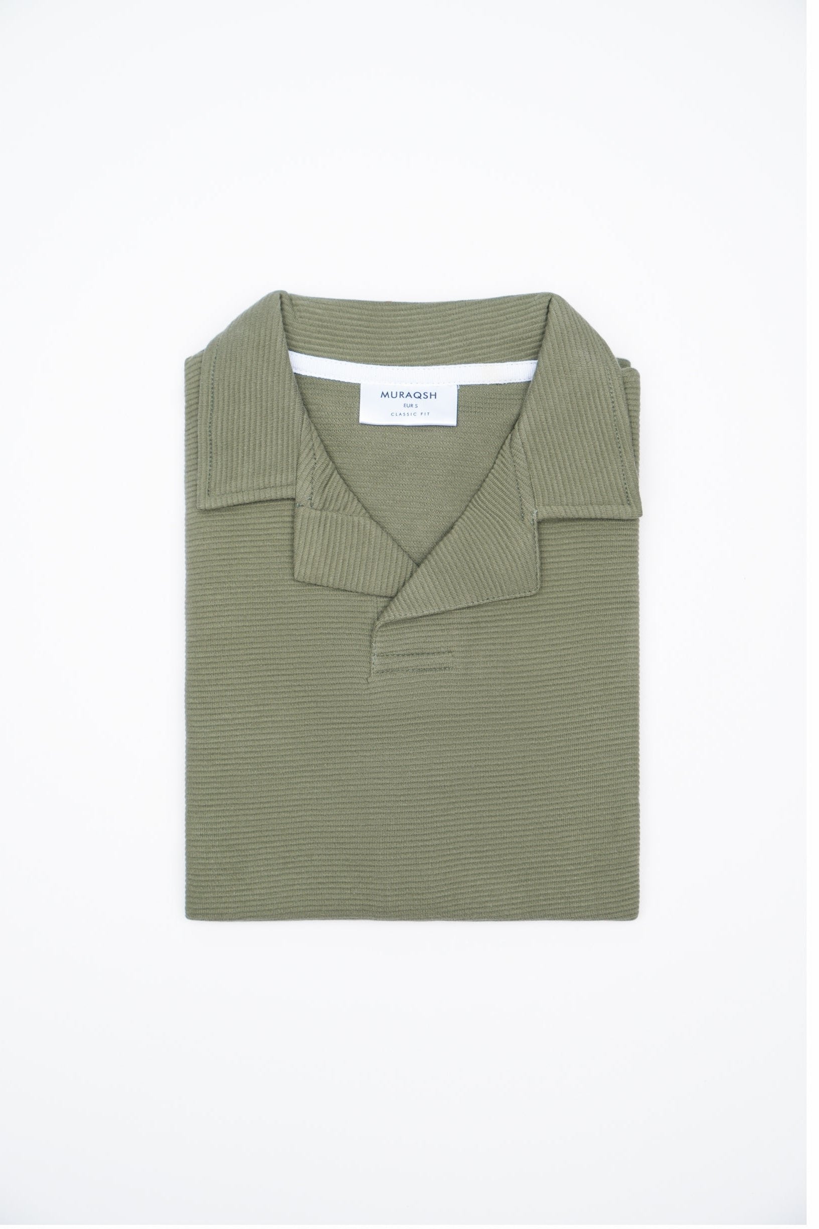 Olive Waffle Drop Needle Revere Polo