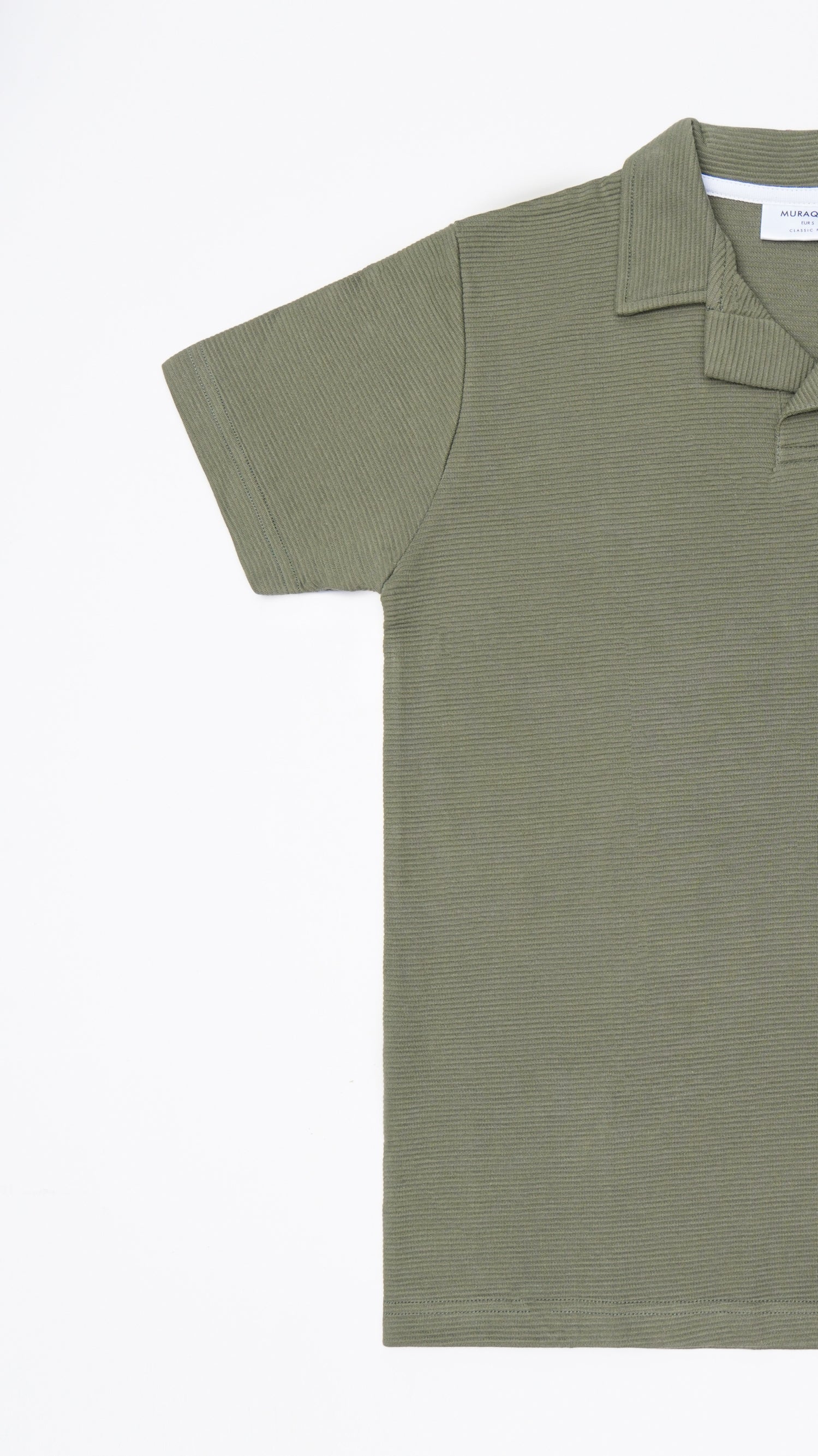 Olive Waffle Drop Needle Revere Polo