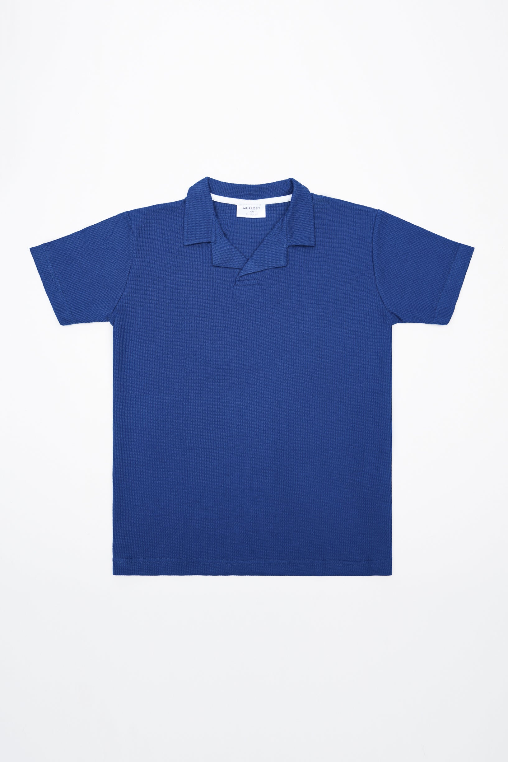 Waffle Royal Blue Revere Polo