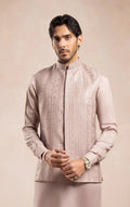 Pink Falling Embroidered Waistcoat - Men