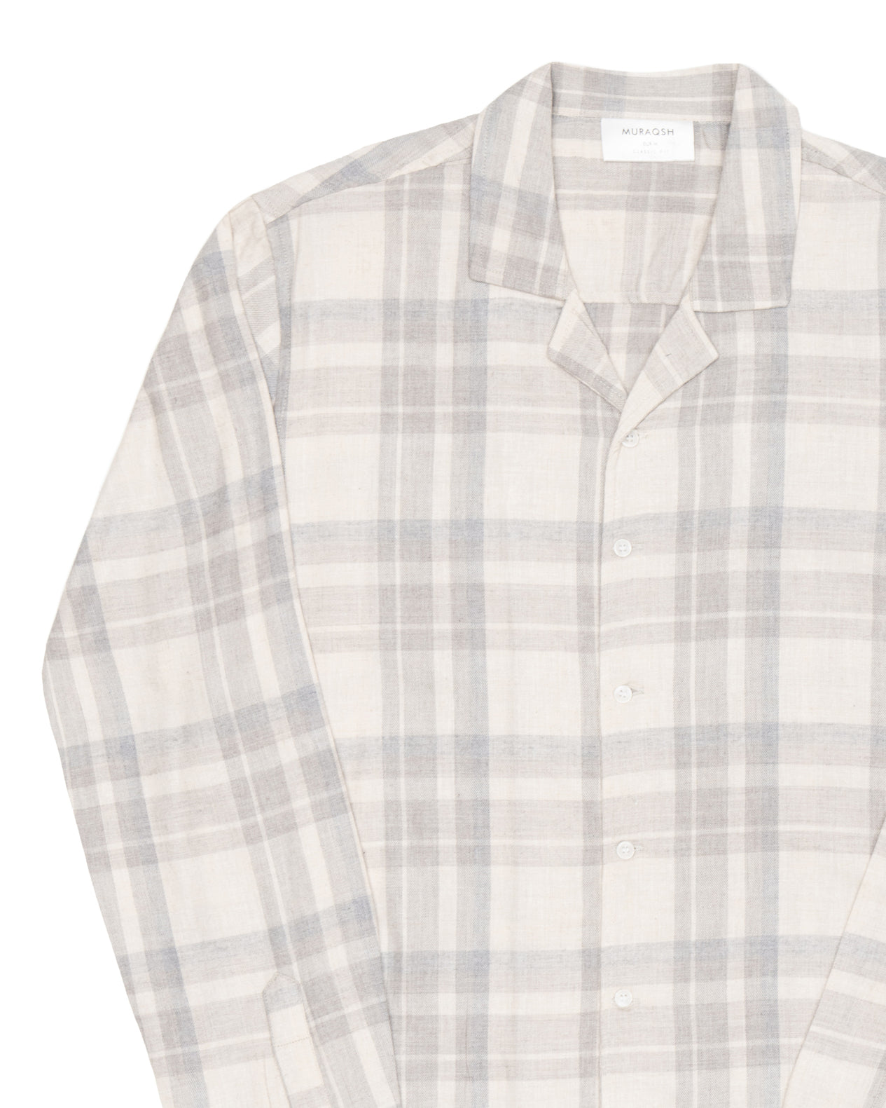 Off White Flannel Revere Shirt - Men