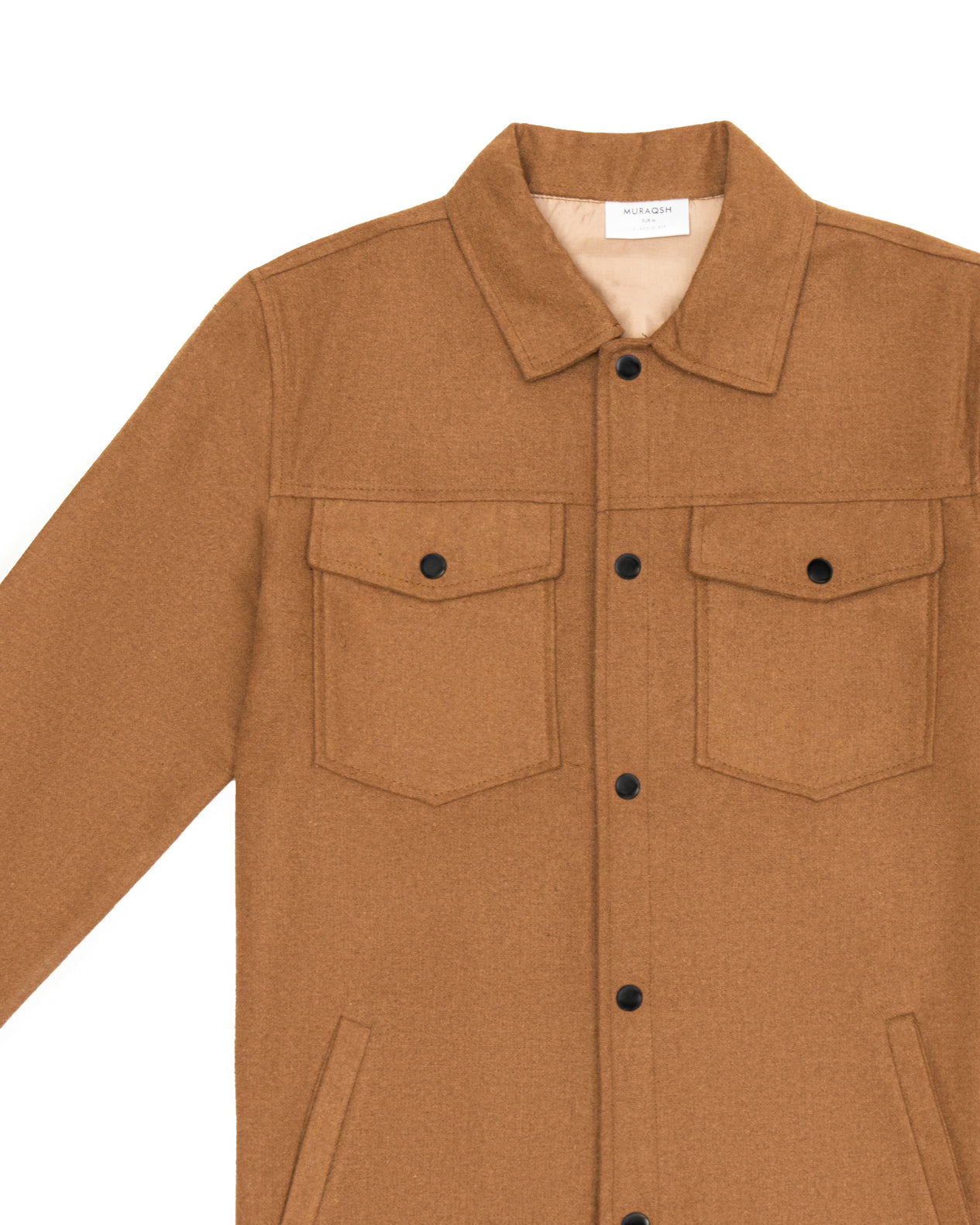 Camel Wool Coat - Men