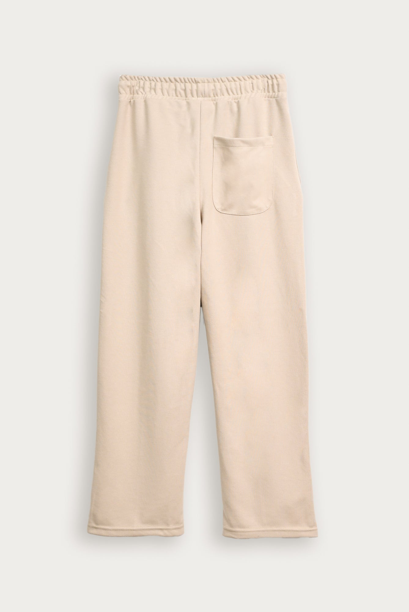 Beige Interlock Straight Fit Trouser  - Men - Men