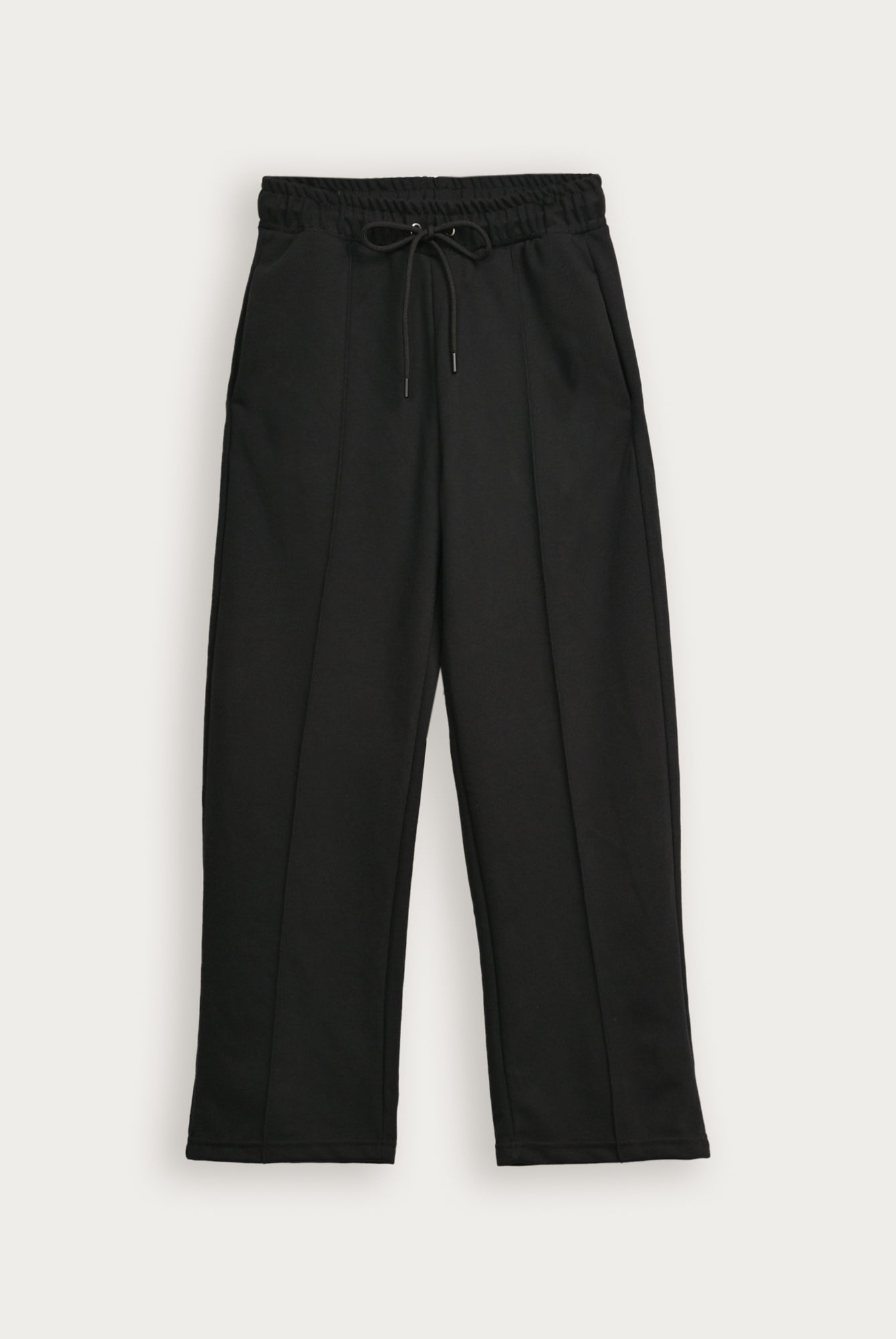 Black Interlock Straight Fit Trouser  - Men - Men