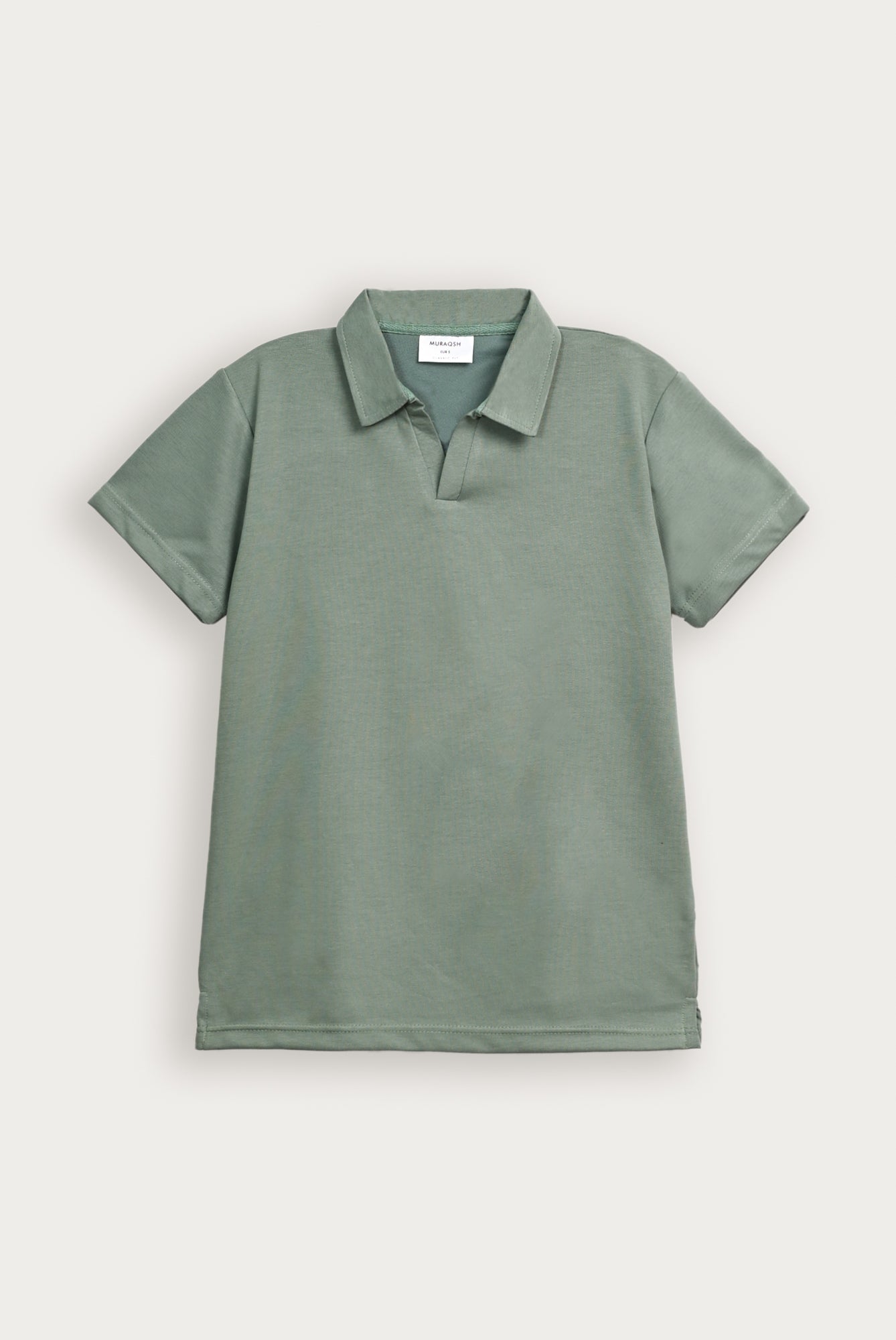 Sea Green Interlock Johnny Collar Polo - Smart Fit - Men - Men