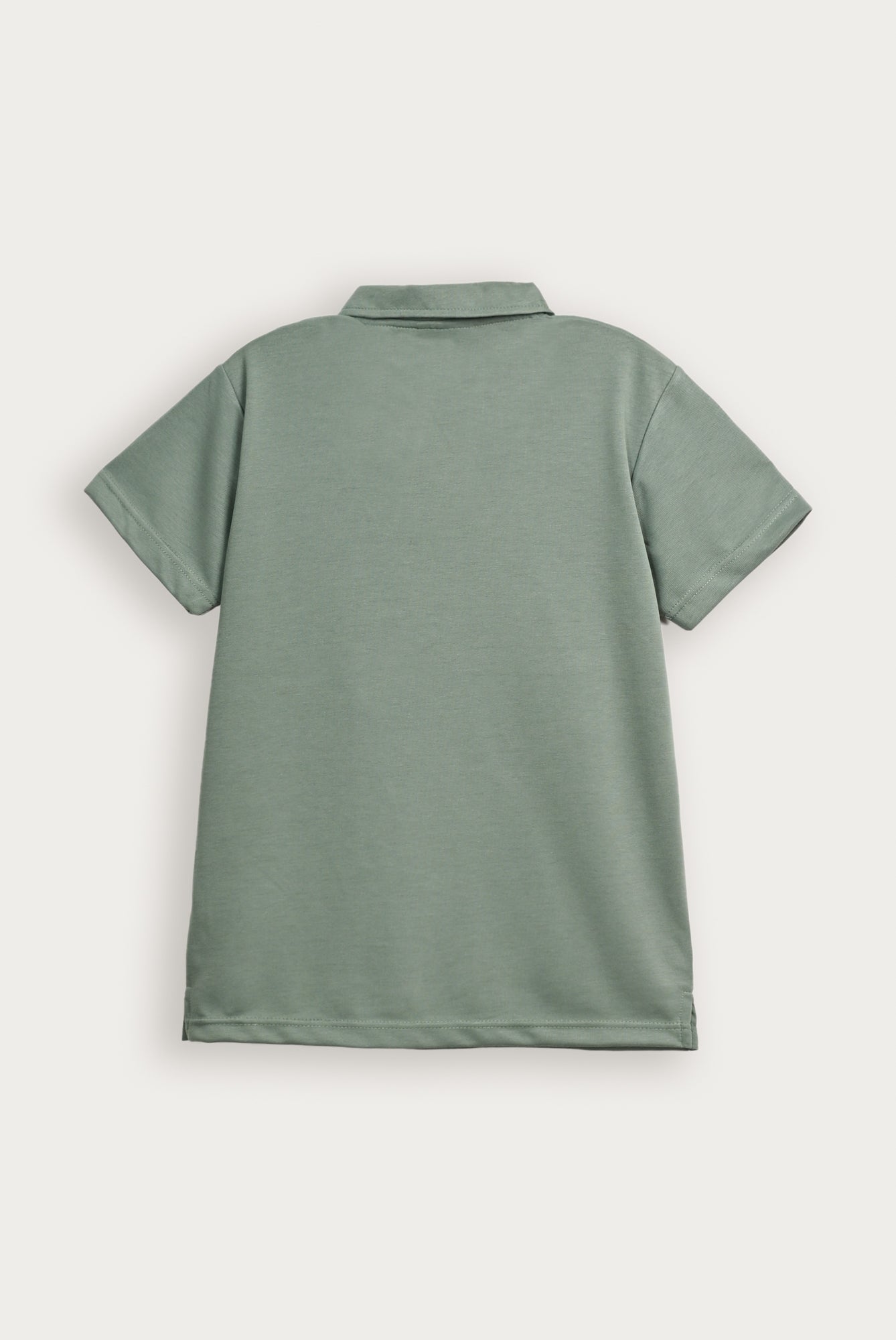 Sea Green Interlock Johnny Collar Polo - Smart Fit - Men - Men