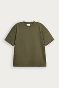 Olive Waffle Knit Oversized Tee - Men