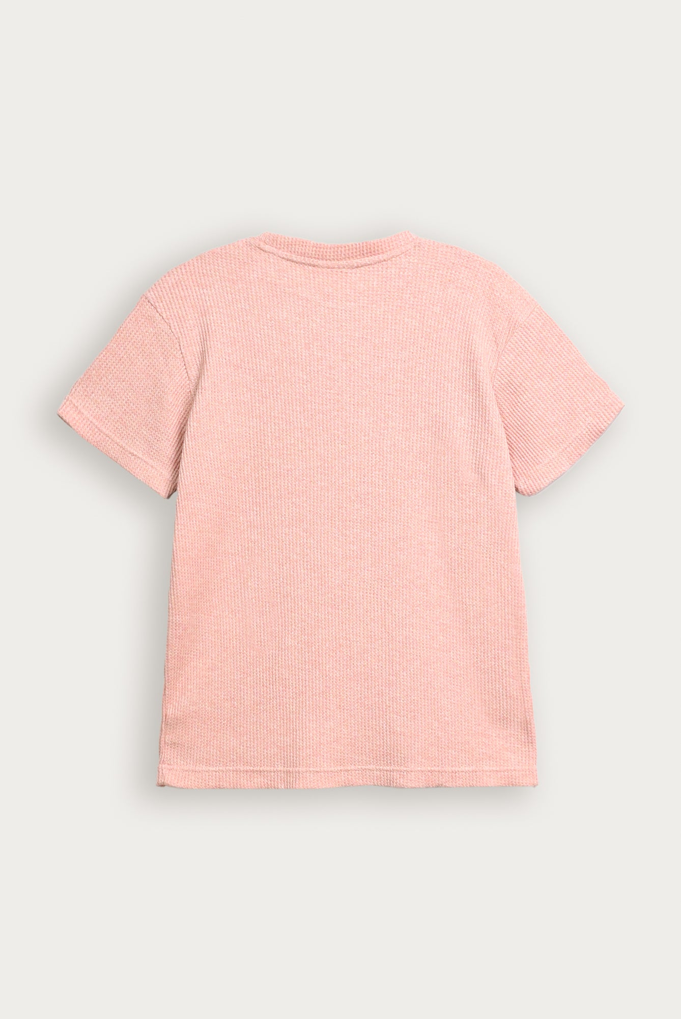 Pearl Pink Waffle Oversized Tee - Men - Men