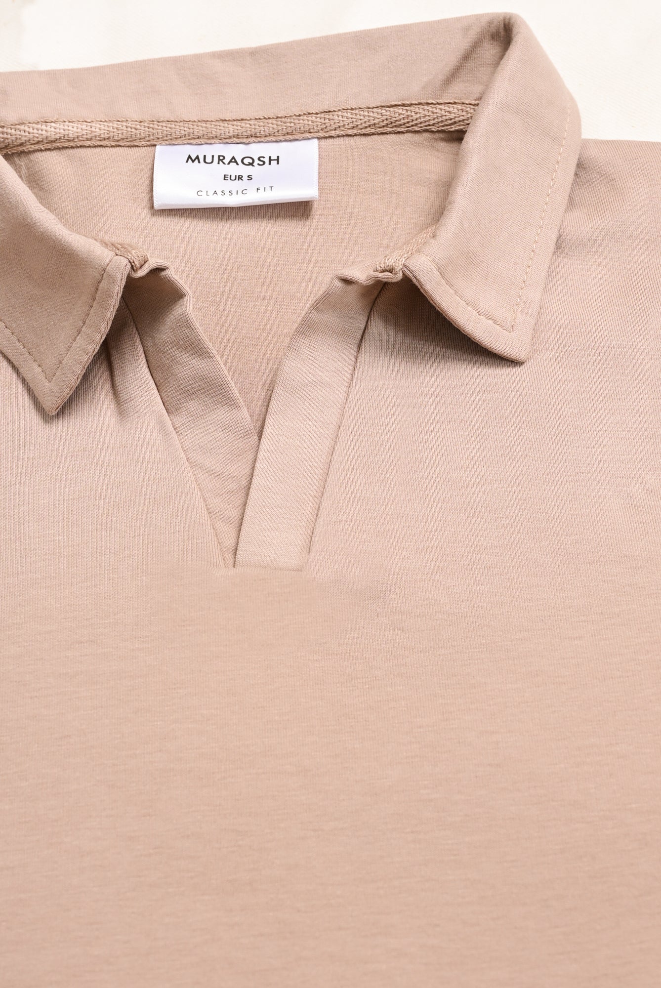 Tea Pink Interlock Johnny Collar Polo - Smart Fit - Men - Men