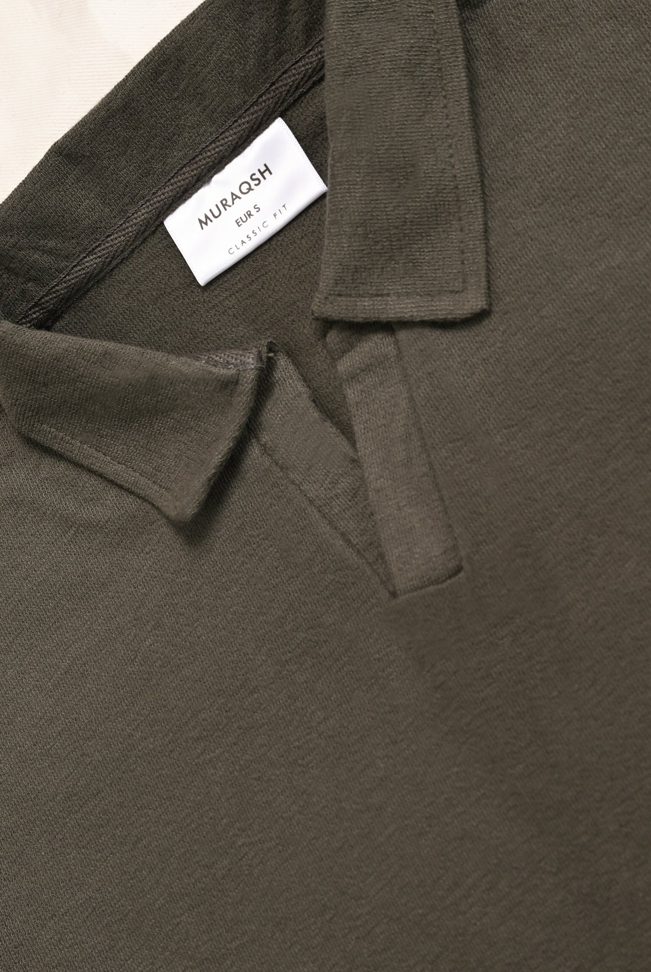 Deep Olive Mesh Thermal Knit Polo - Smart Fit - Men - Men