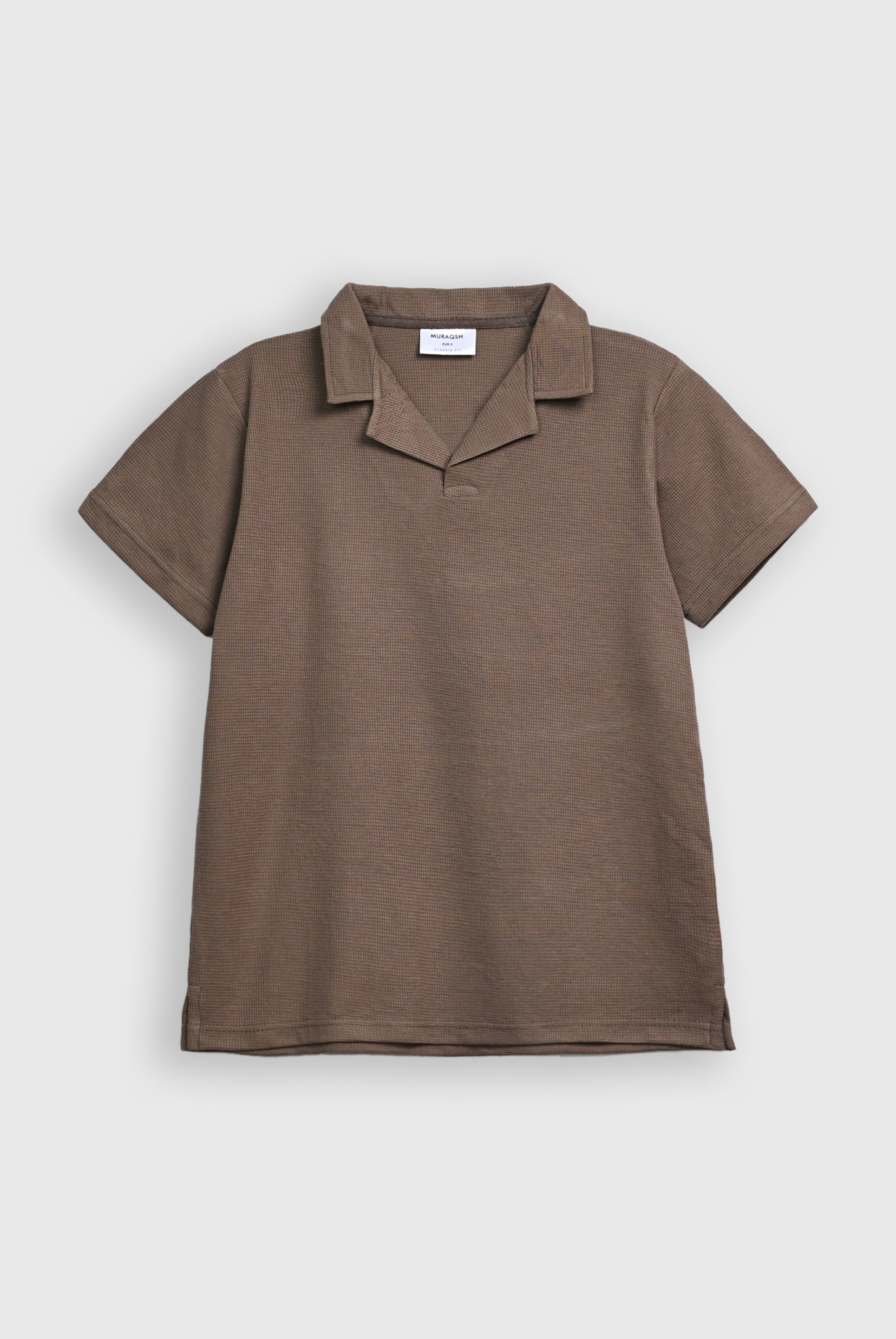 Light Brown Waffle Revere Polo - Smart Fit - Men - Men