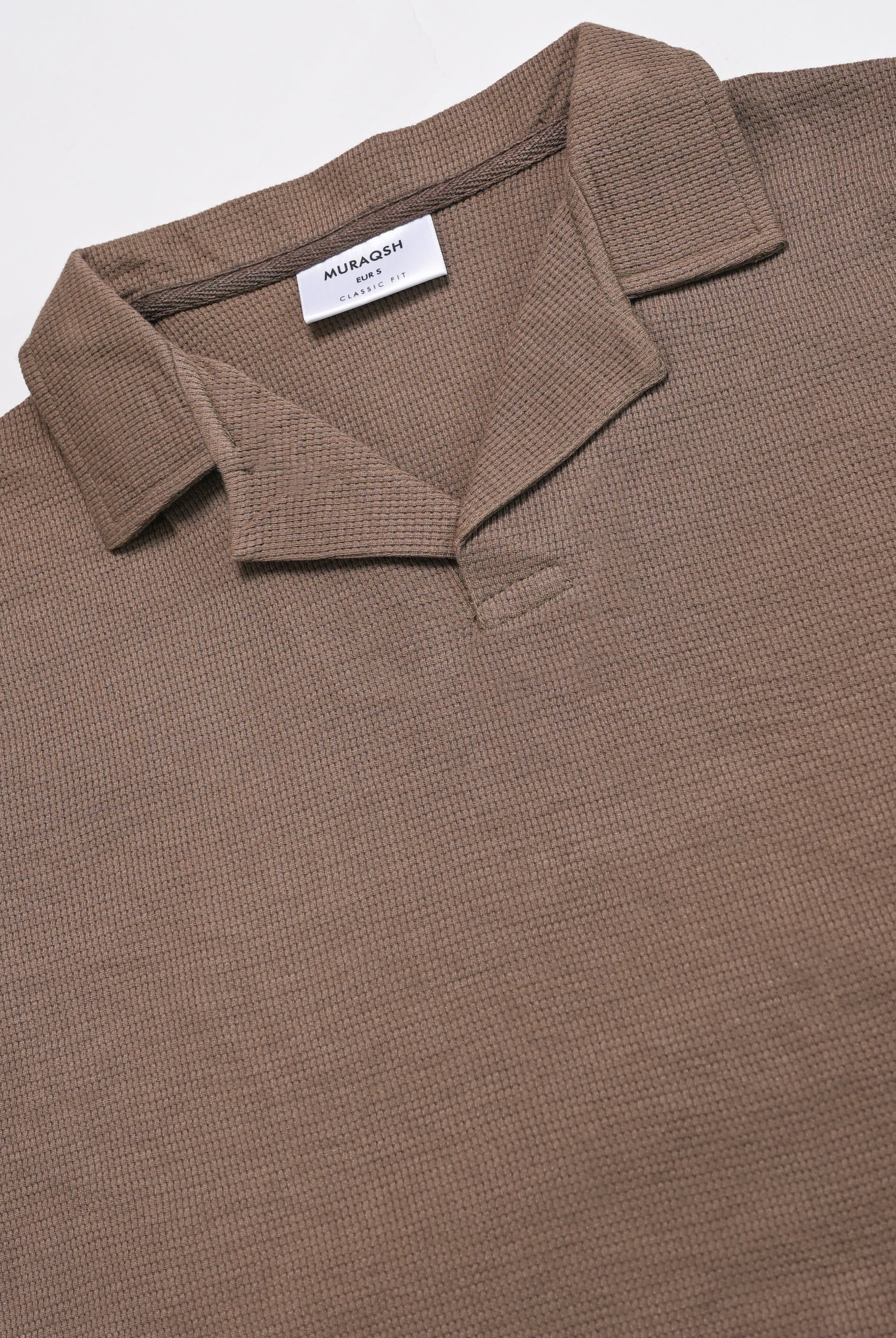 Light Brown Waffle Revere Polo - Smart Fit - Men - Men