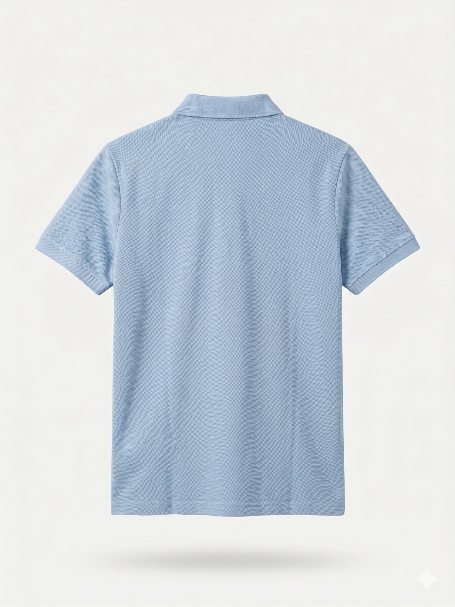 Sky Blue Basic Zipper Polo - Smart Fit- Men - Men
