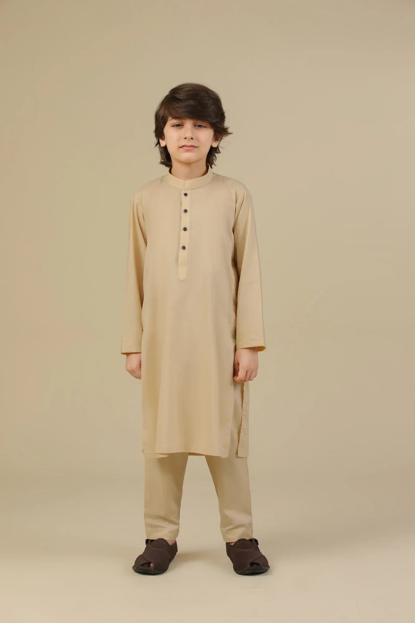 Ivory Soft Cotton Kurta Trouser - Kids - Muraqsh -- Kidswear